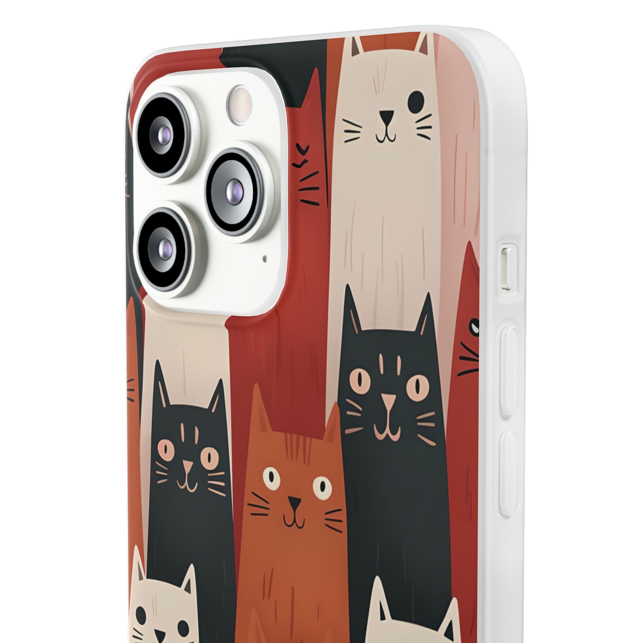 Elongated Cats Black iPhone 13 Pro Max - Soft