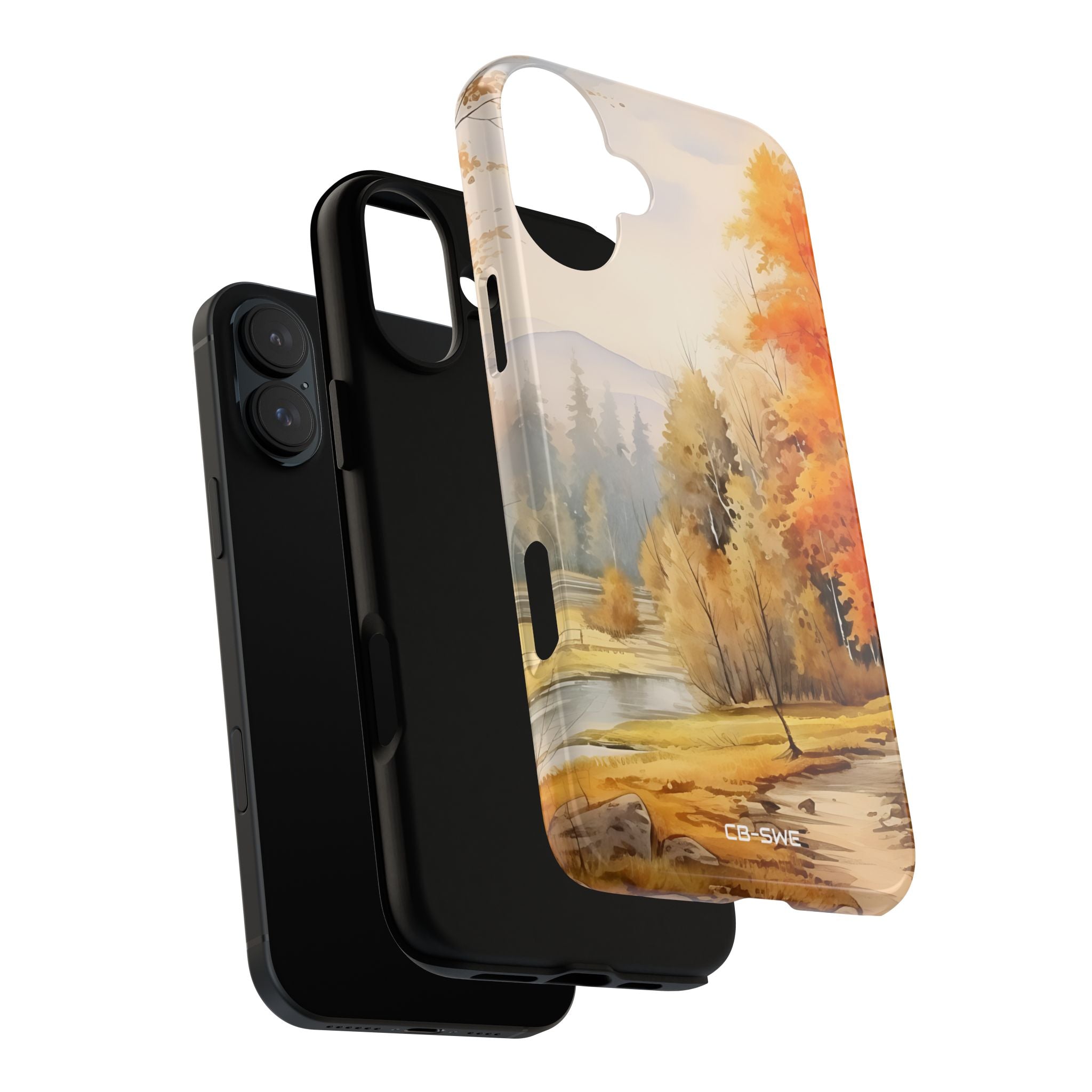 Golden Leaves Drift - iPhone Case