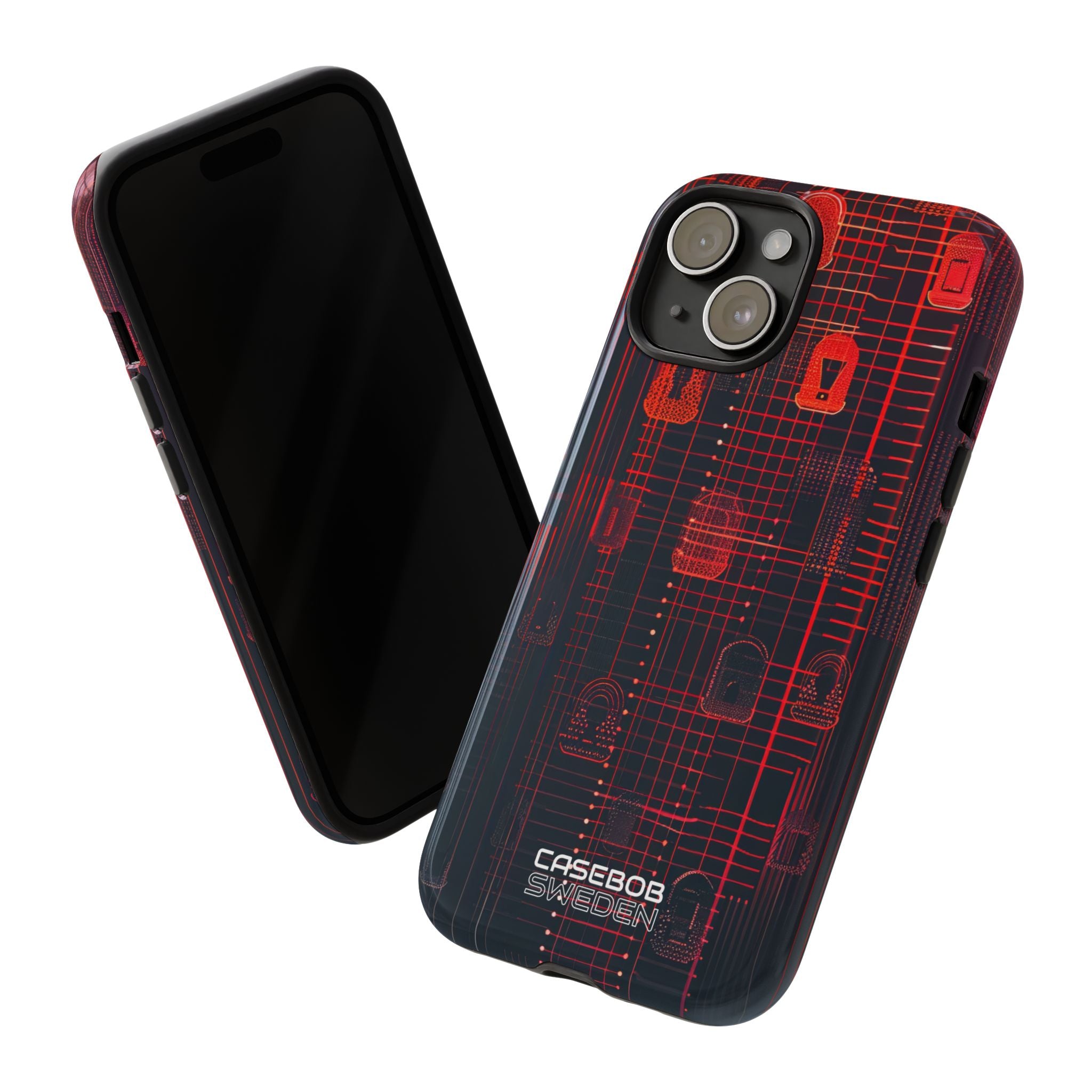 Cyber Locks Grid iPhone 15 - Tough