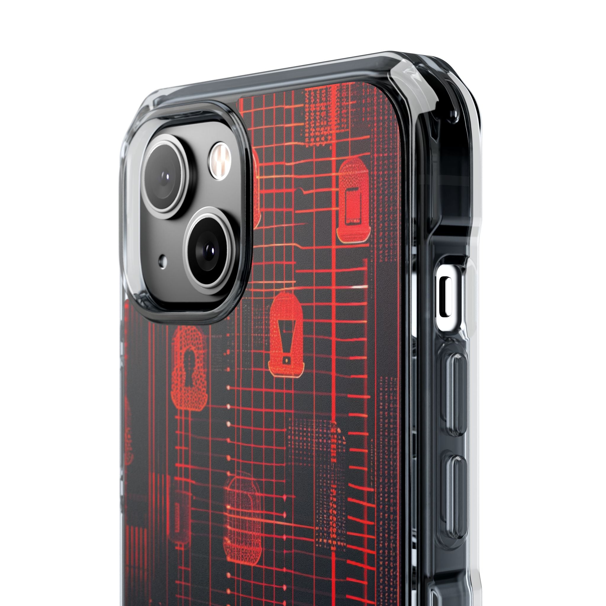 Cyber Locks Grid iPhone 14 - Impact Clear+