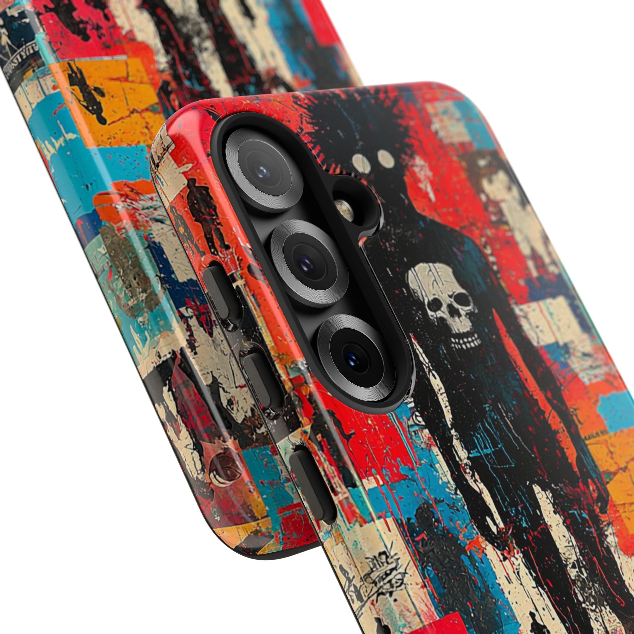 Spiky Skull Silhouette Samsung S25 Case - Tough