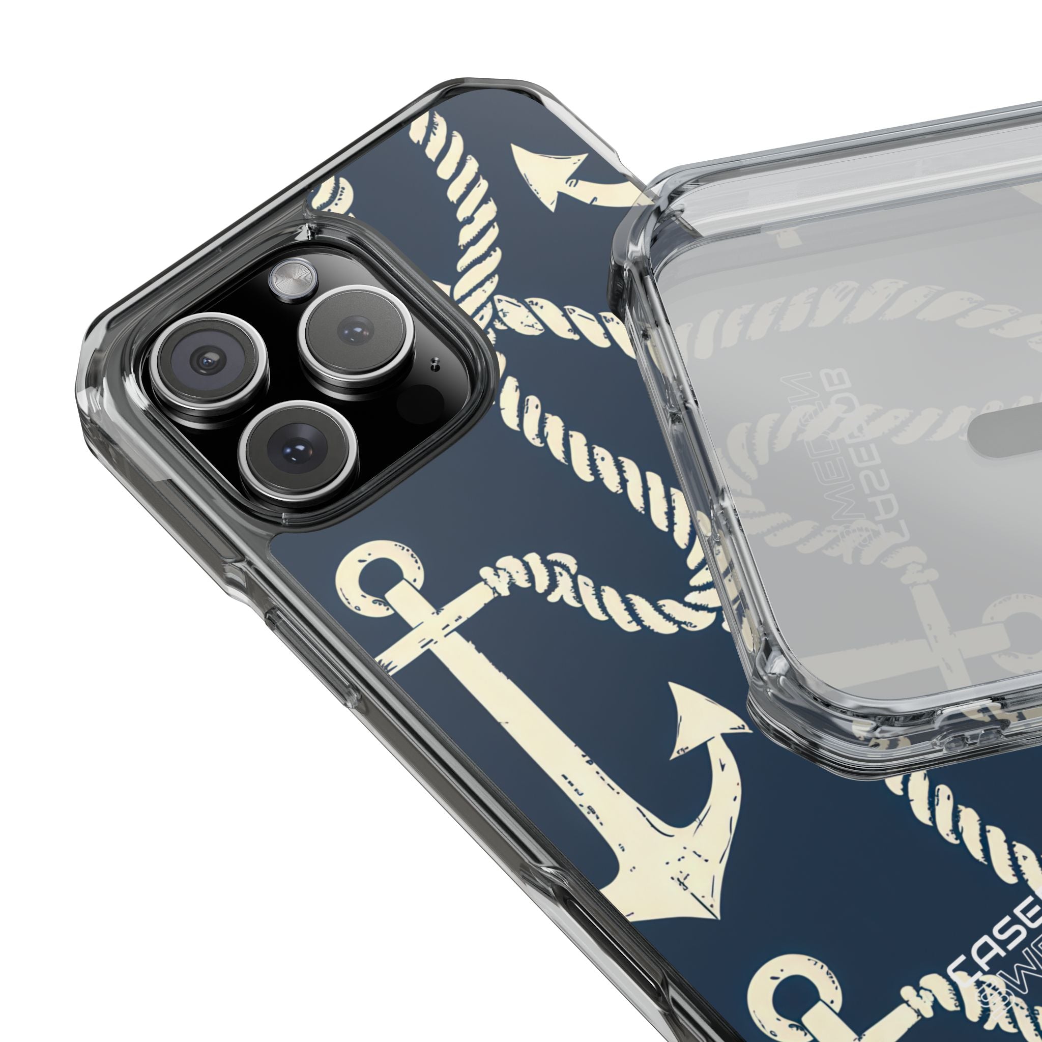 Nautical Anchors Rope iPhone 16 - Impact Clear+