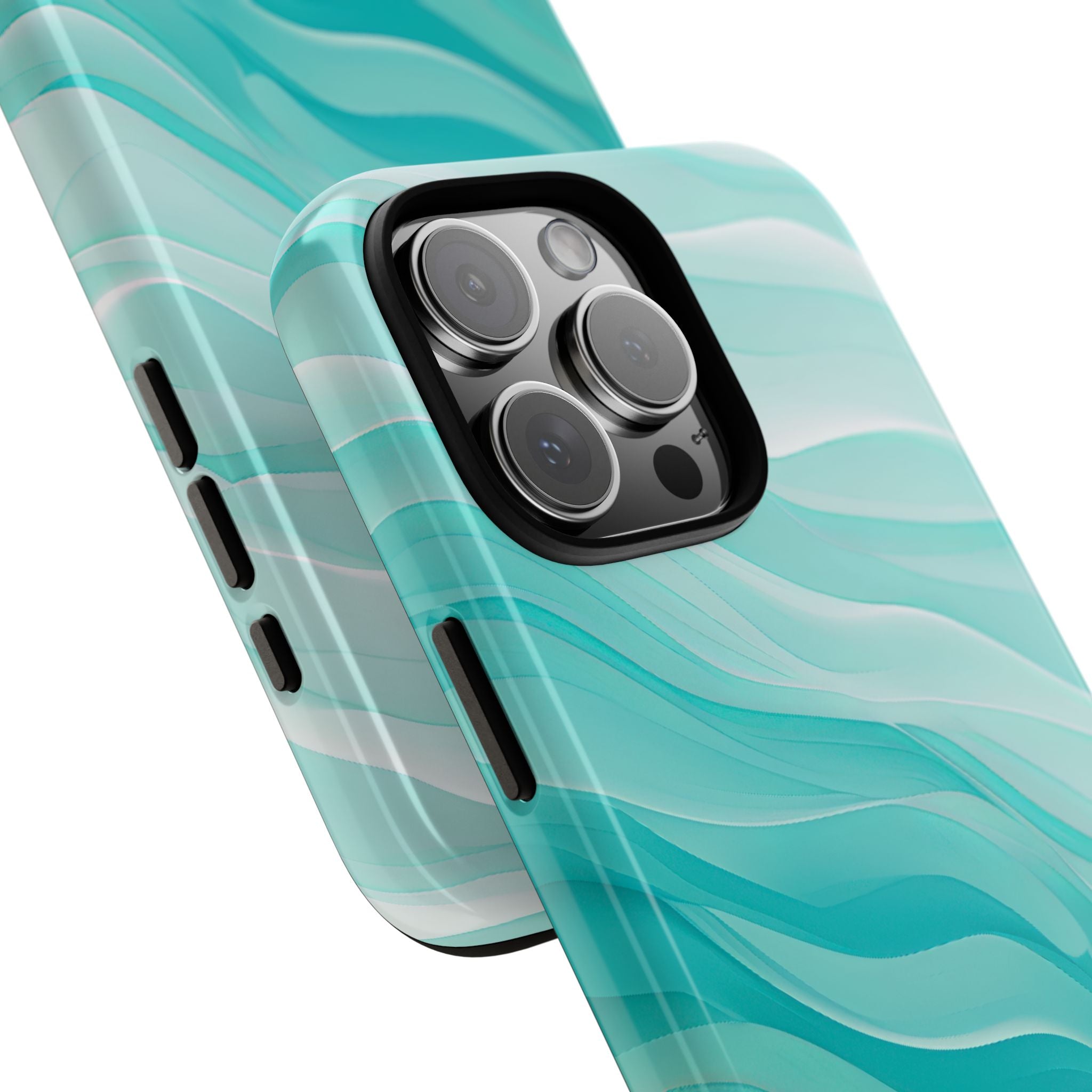 Soothing Aqua Waves iPhone 16 - Tough