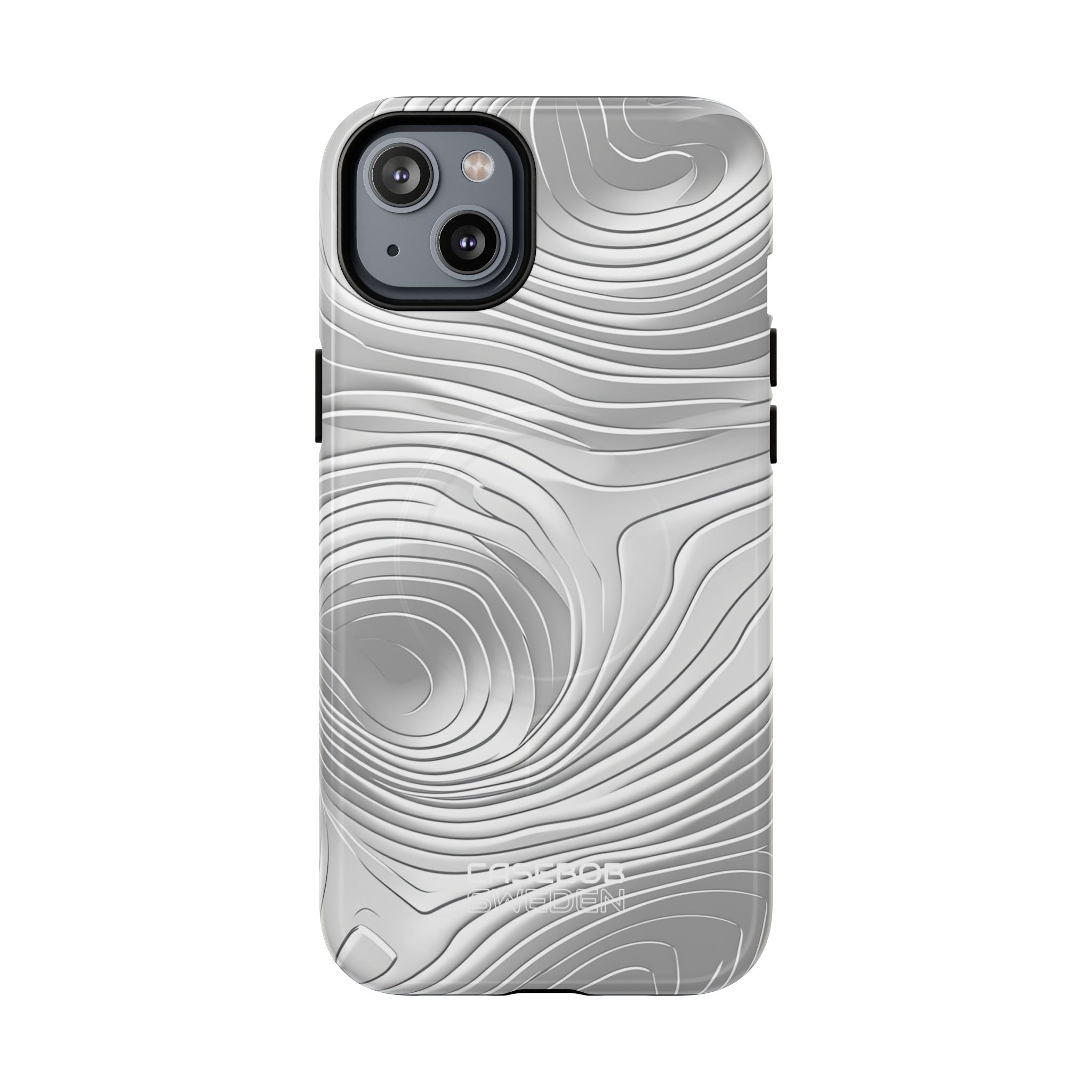 Monochrome Flow Lines iPhone 14 - Tough+