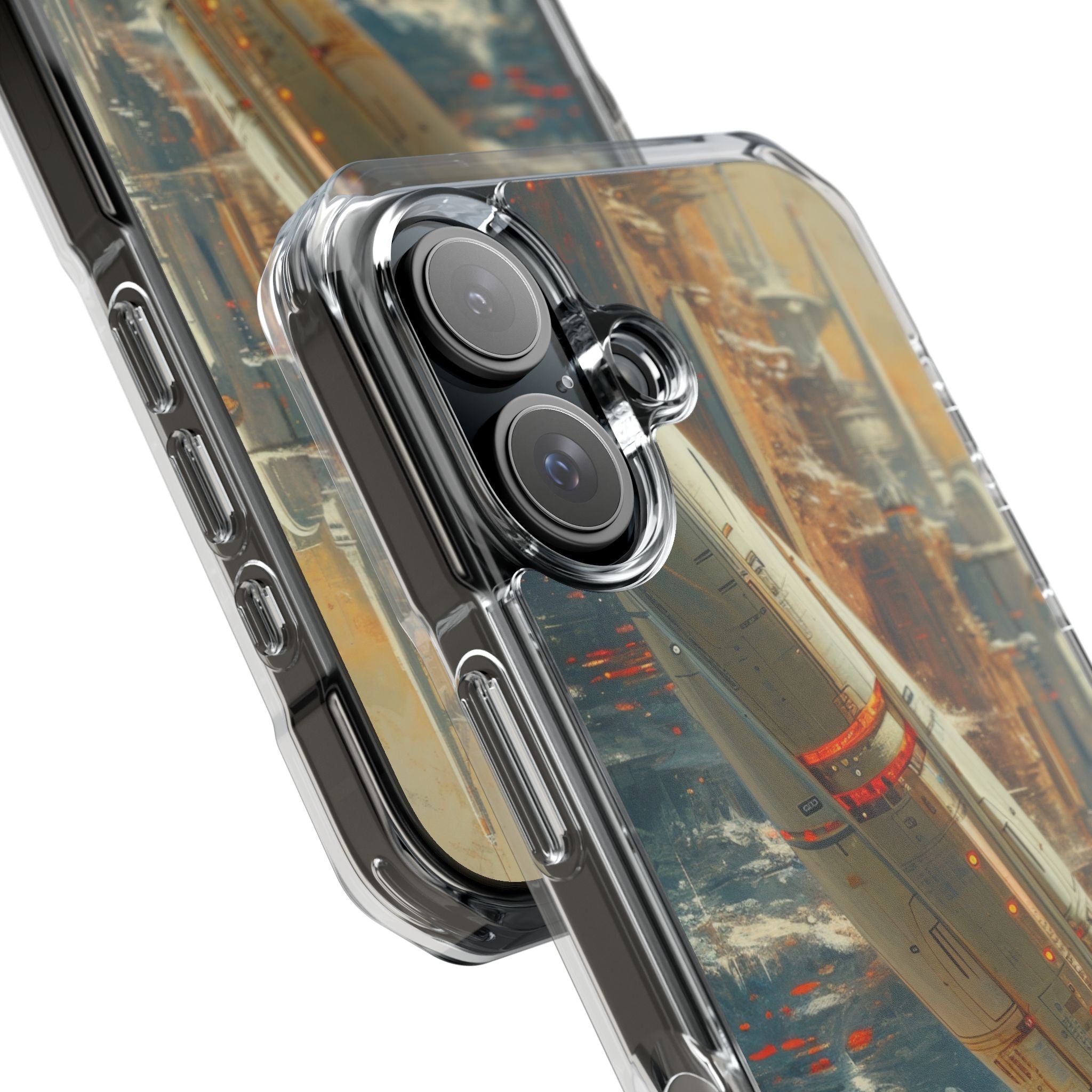 Futuristic Forest Voyage iPhone 16 - Impact Clear+