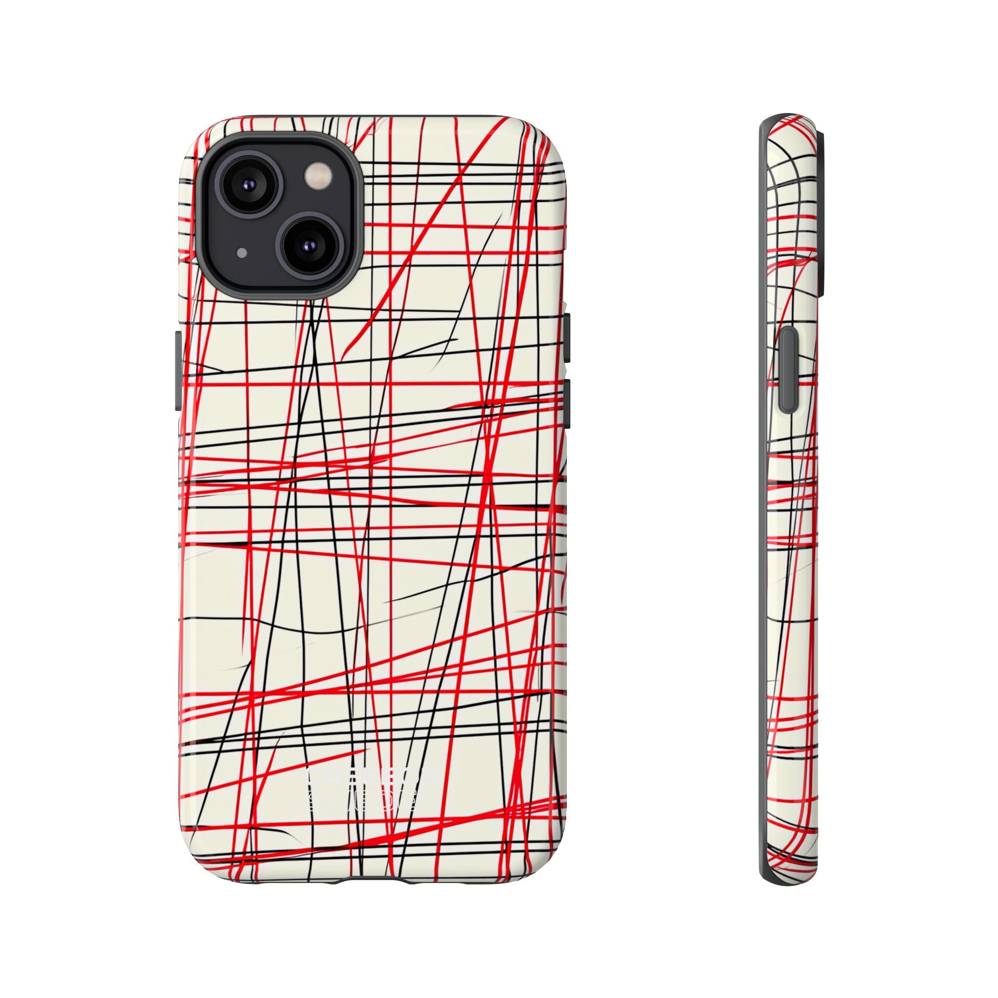 Crimson Wire Tangle iPhone 14 - Tough