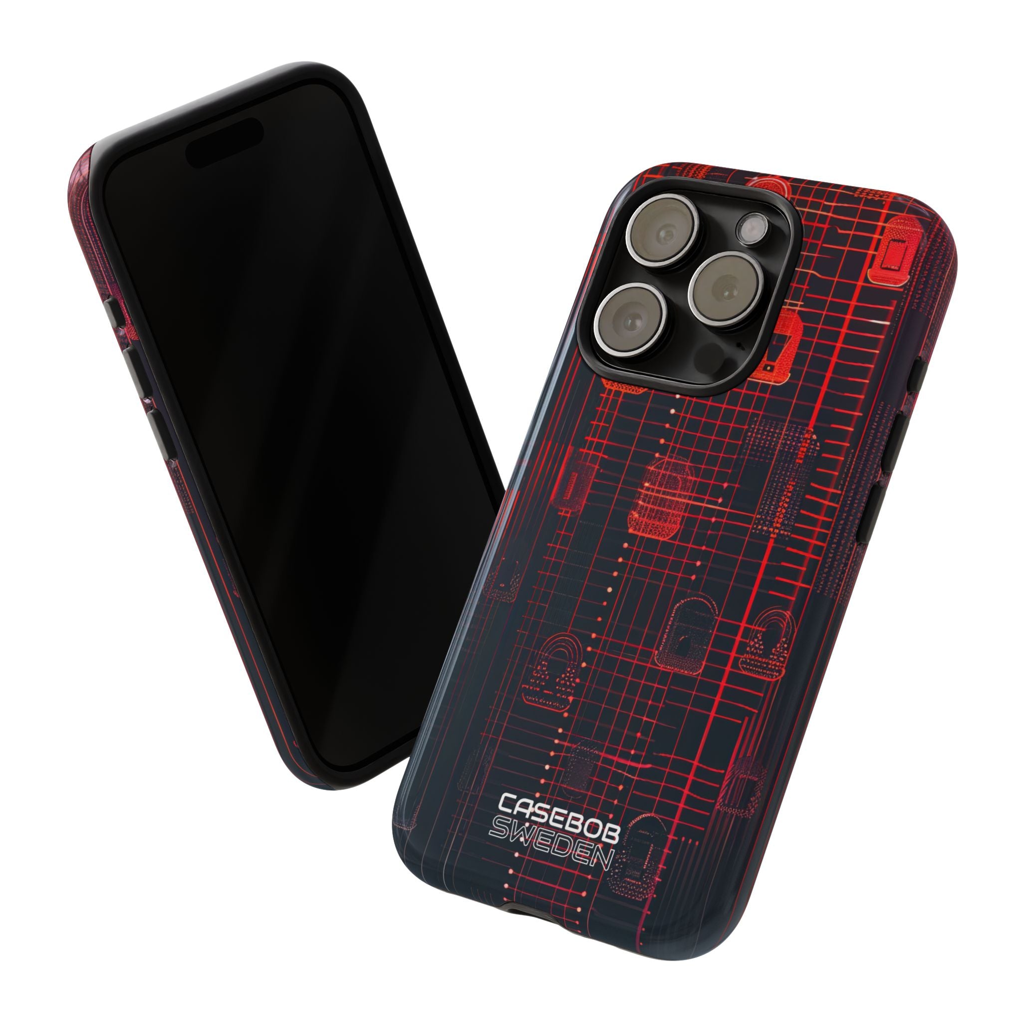 Cyber Locks Grid iPhone 15 - Tough