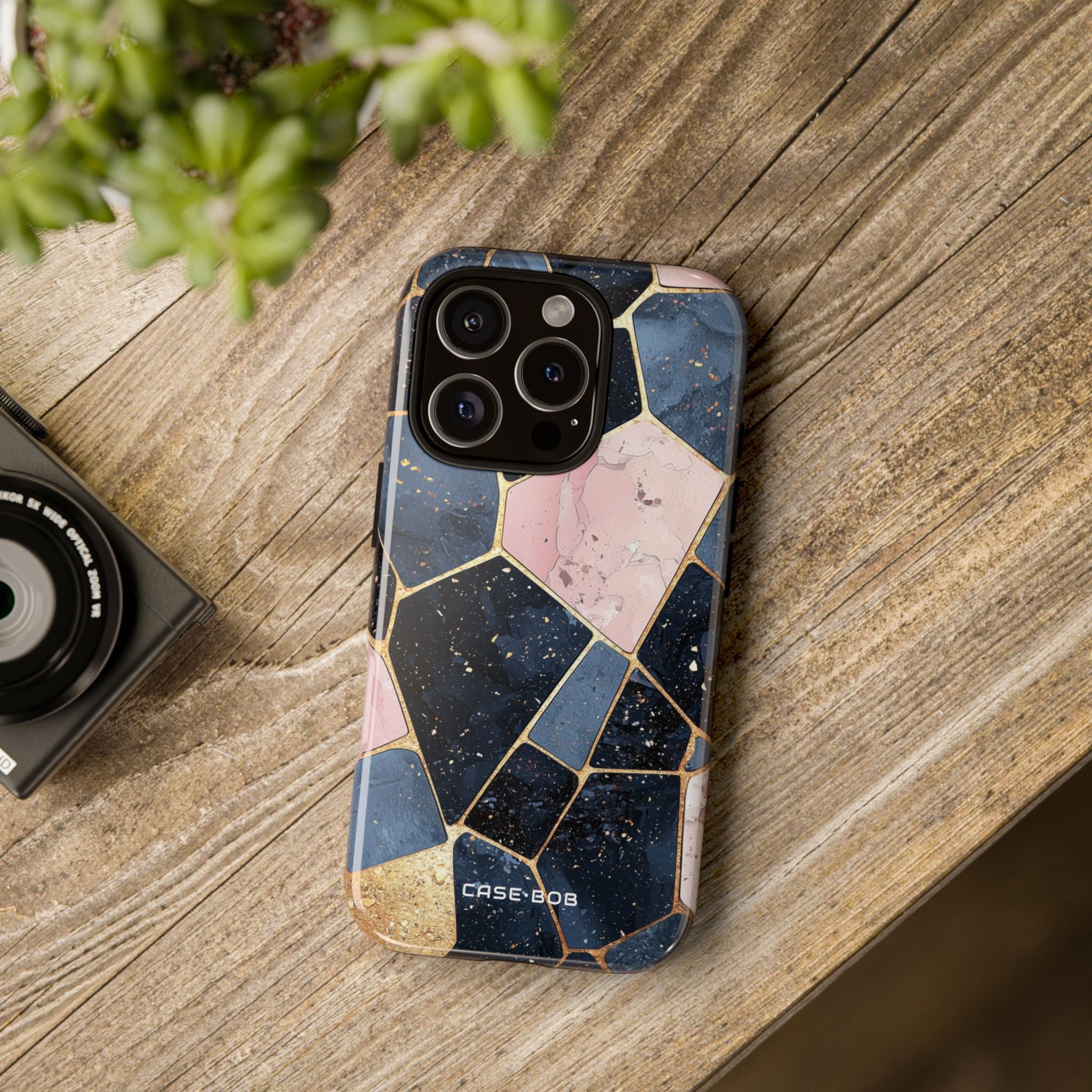 Golden Mosaic iPhone 16 Pro Case - Tough