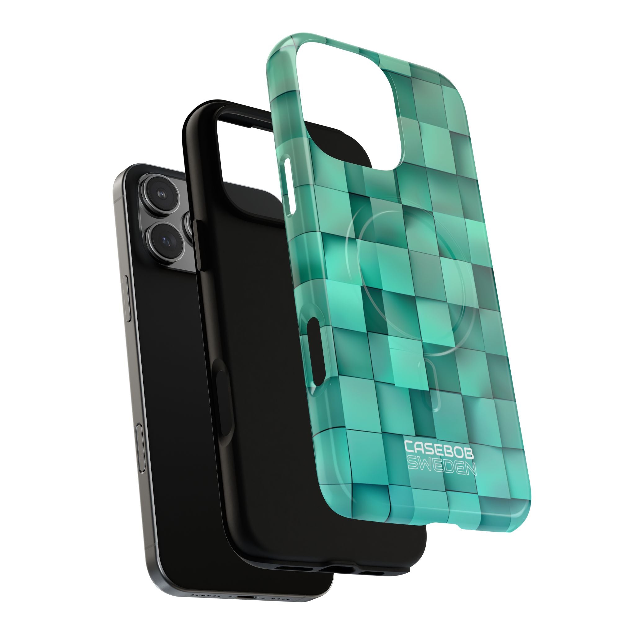Folded Blue Squares iPhone 16 - Tough+