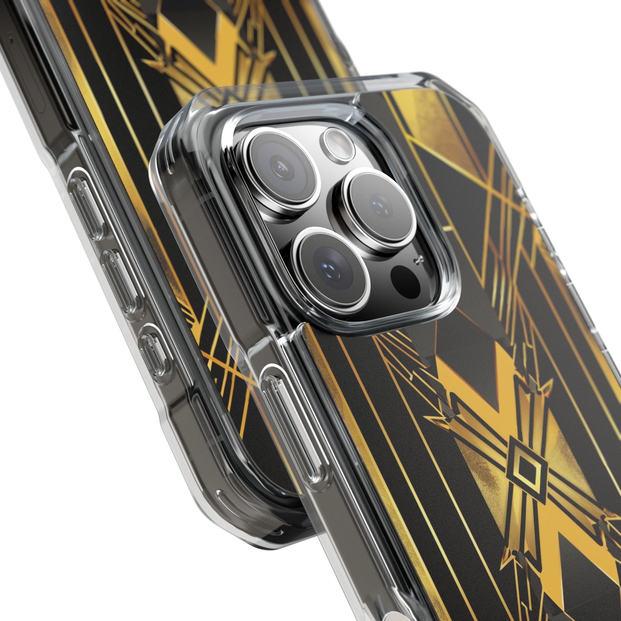 Golden Deco Symphony iPhone 16 - Impact Clear+