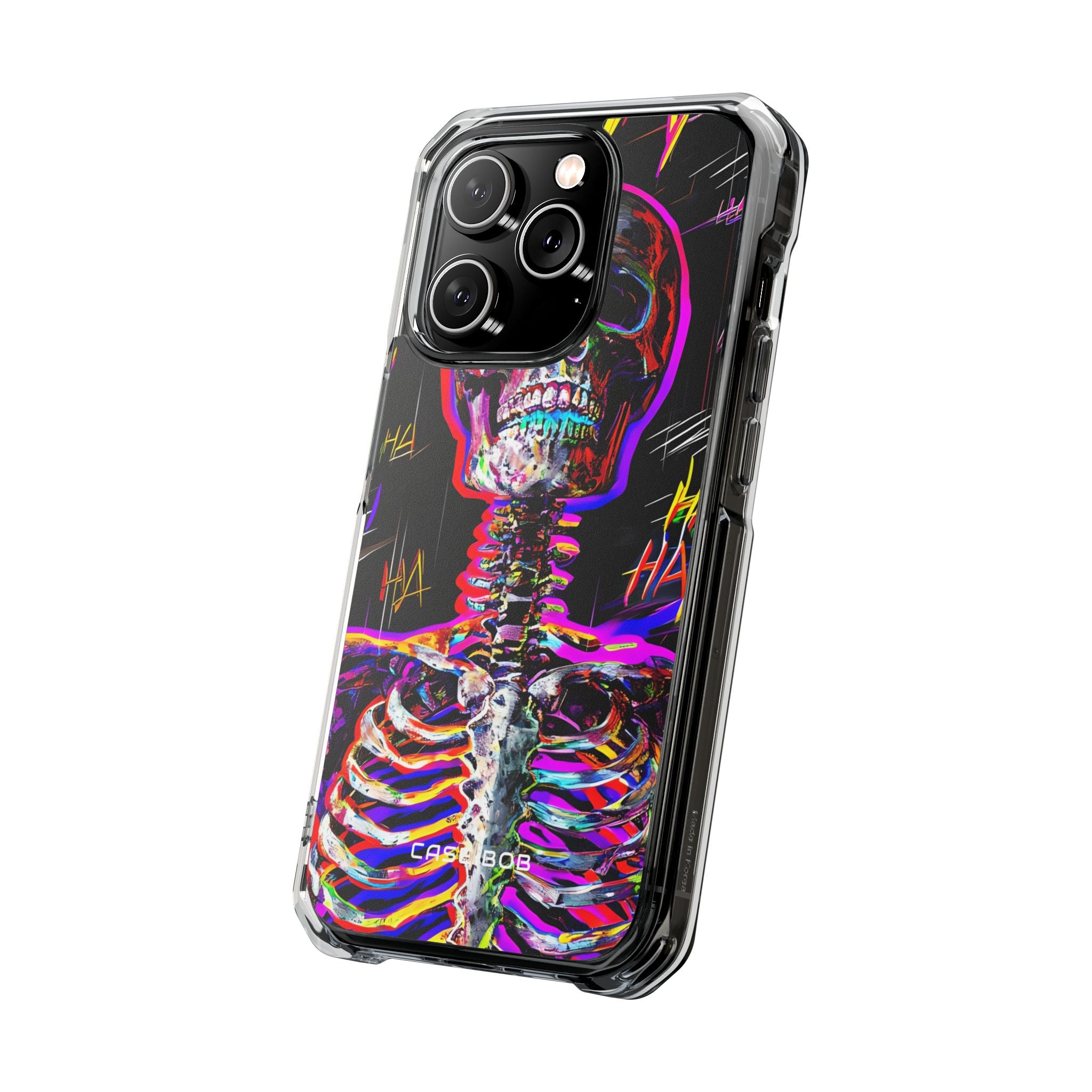Neon Skeleton Laugh iPhone 14 Pro Case - Impact