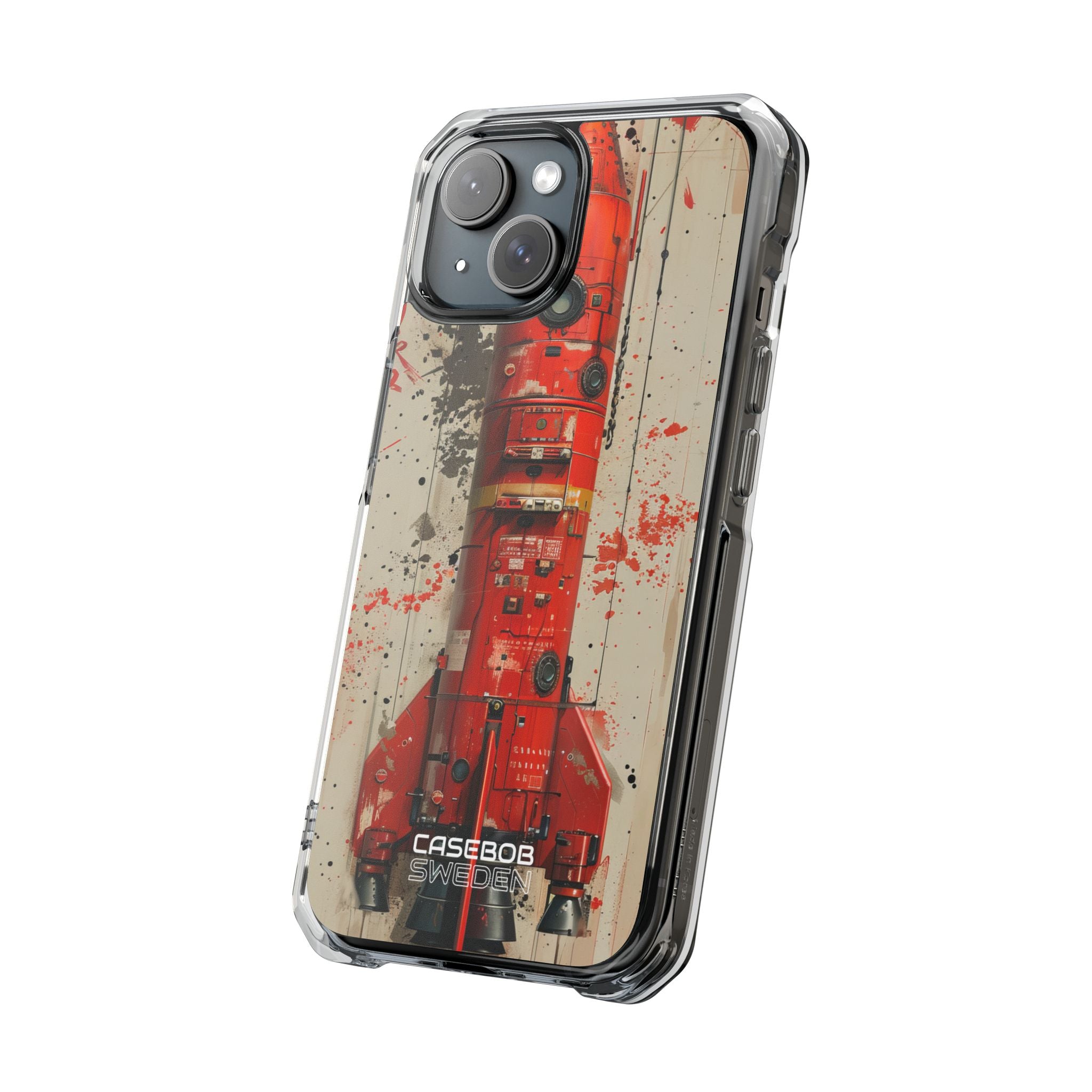 Crimson Rocket Burst iPhone 15 - Impact Clear+
