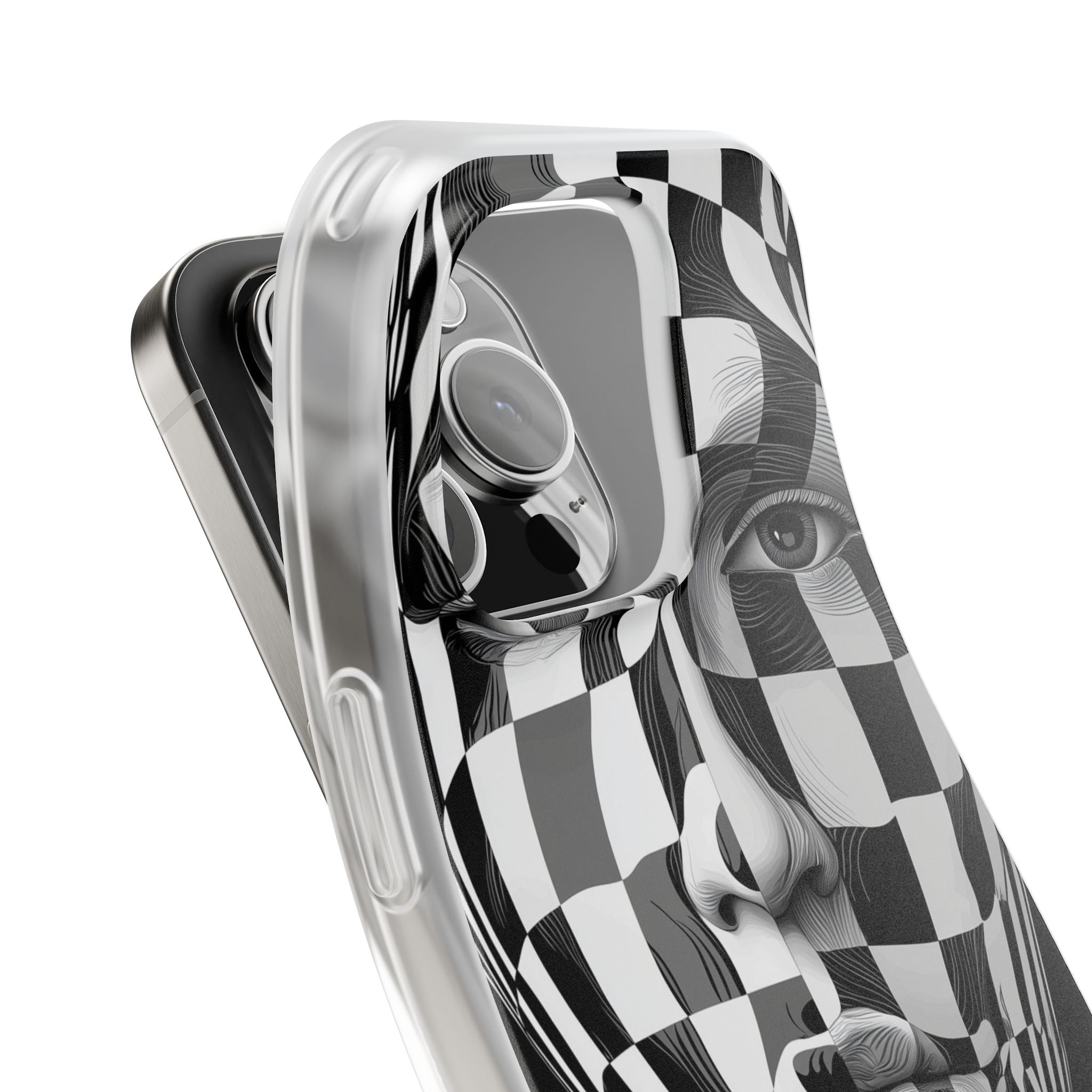Checkered Face iPhone 16 Pro Case - Soft