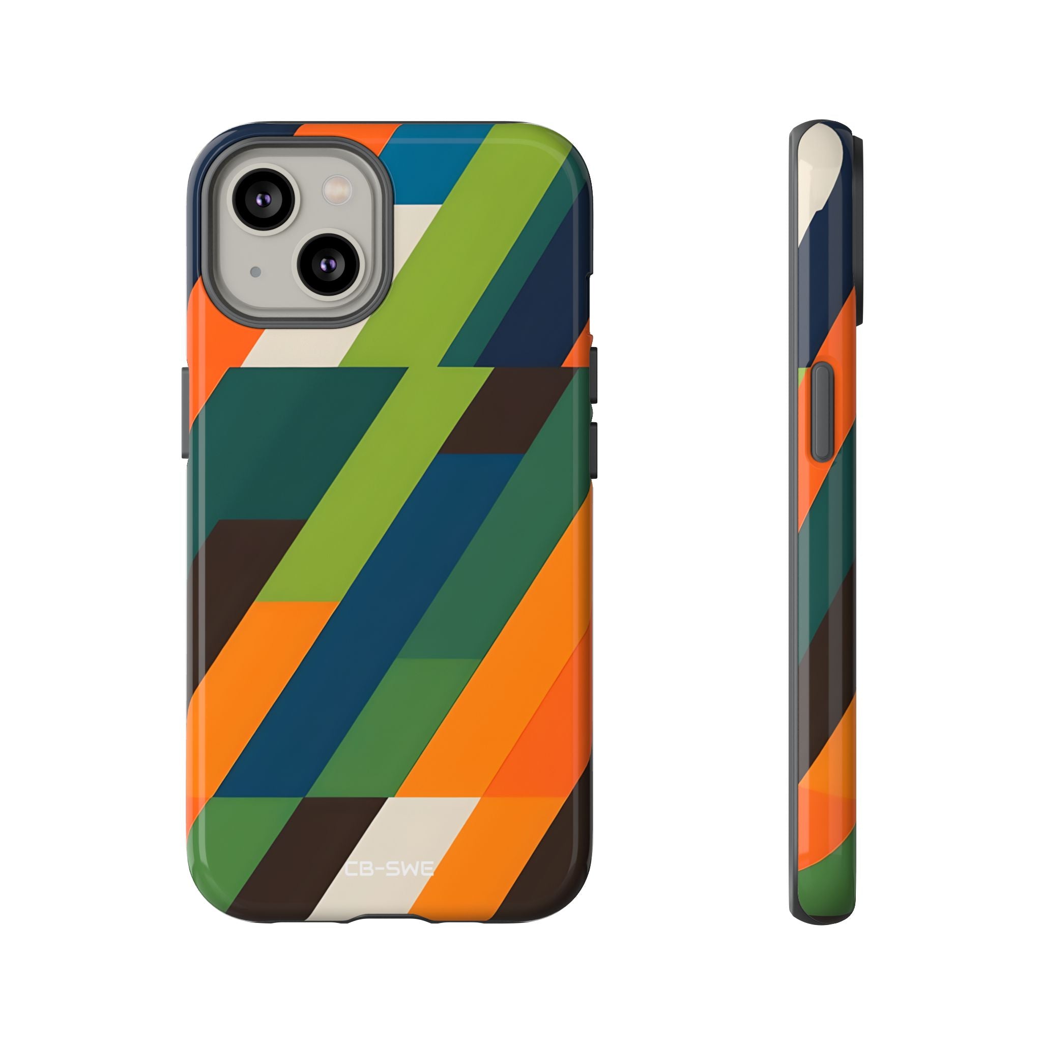Geometric Color Intersection - iPhone Case