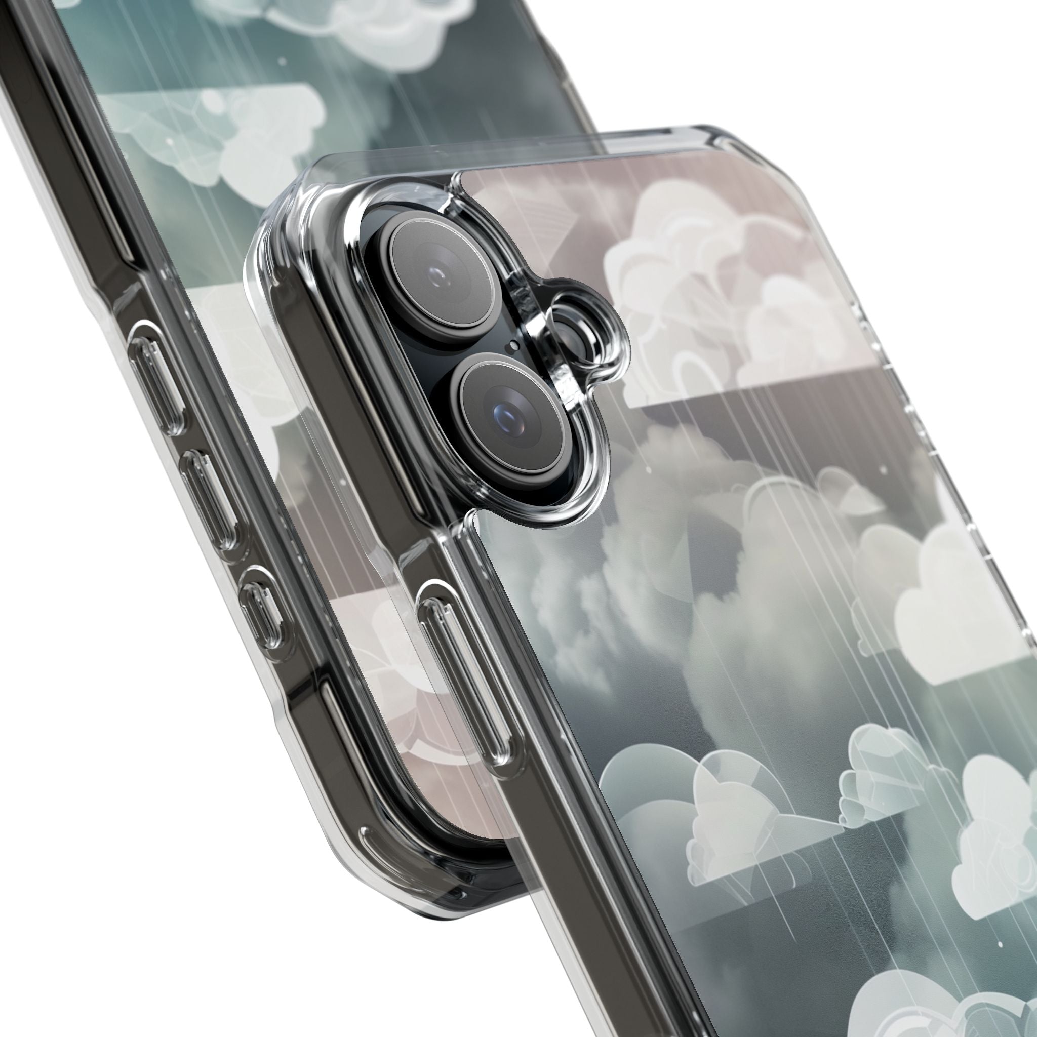 Silver Dream Clouds iPhone 16 - Impact Clear+