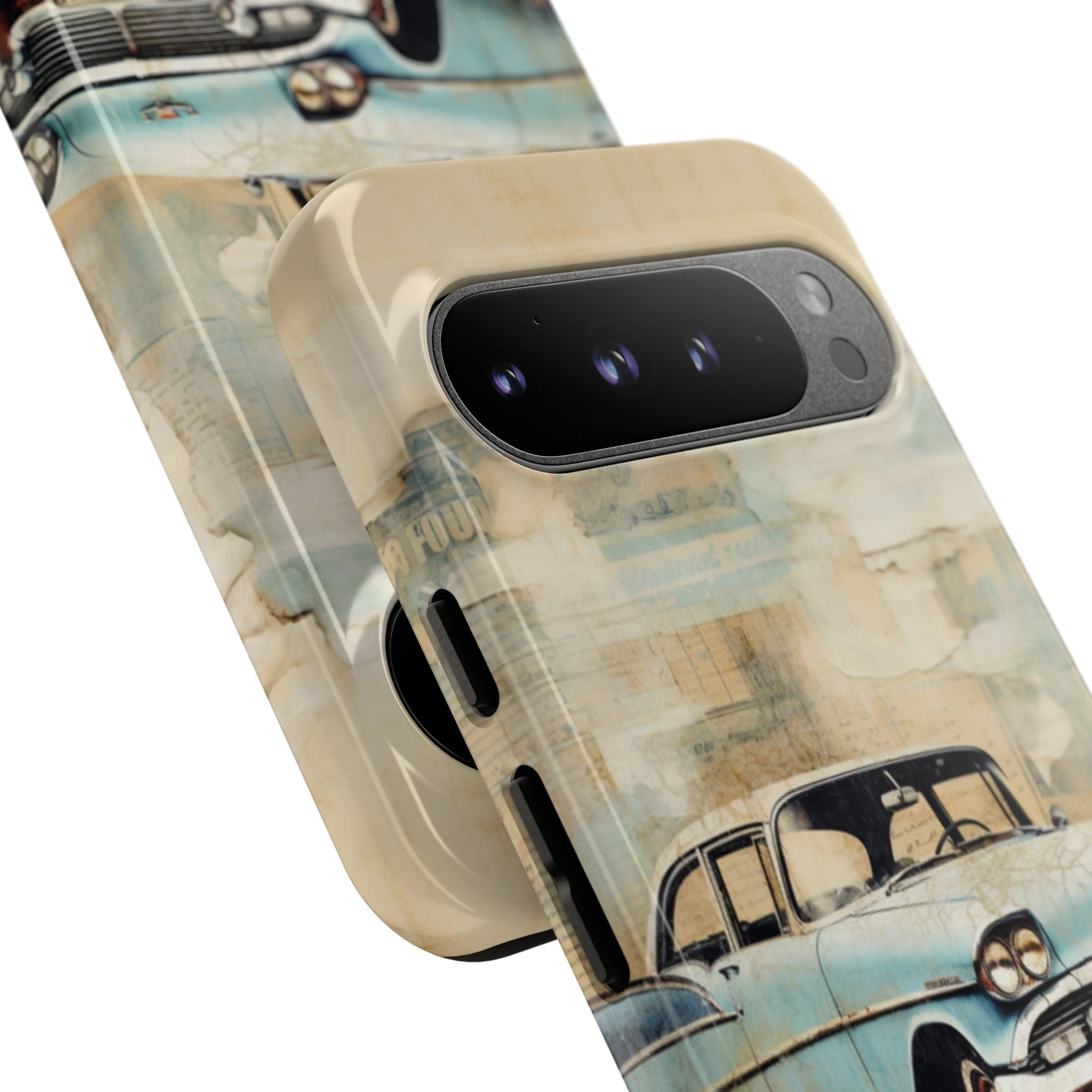 Vintage Car Collage - Google Pixel Case