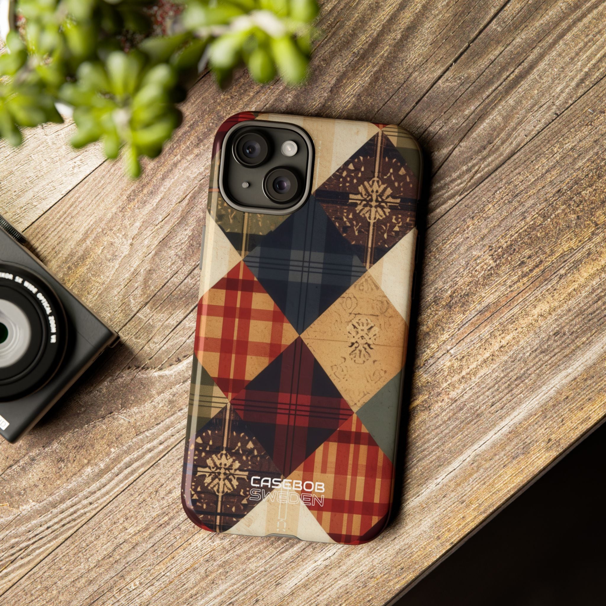 Rustik Quilt Charm iPhone 15 - Tough