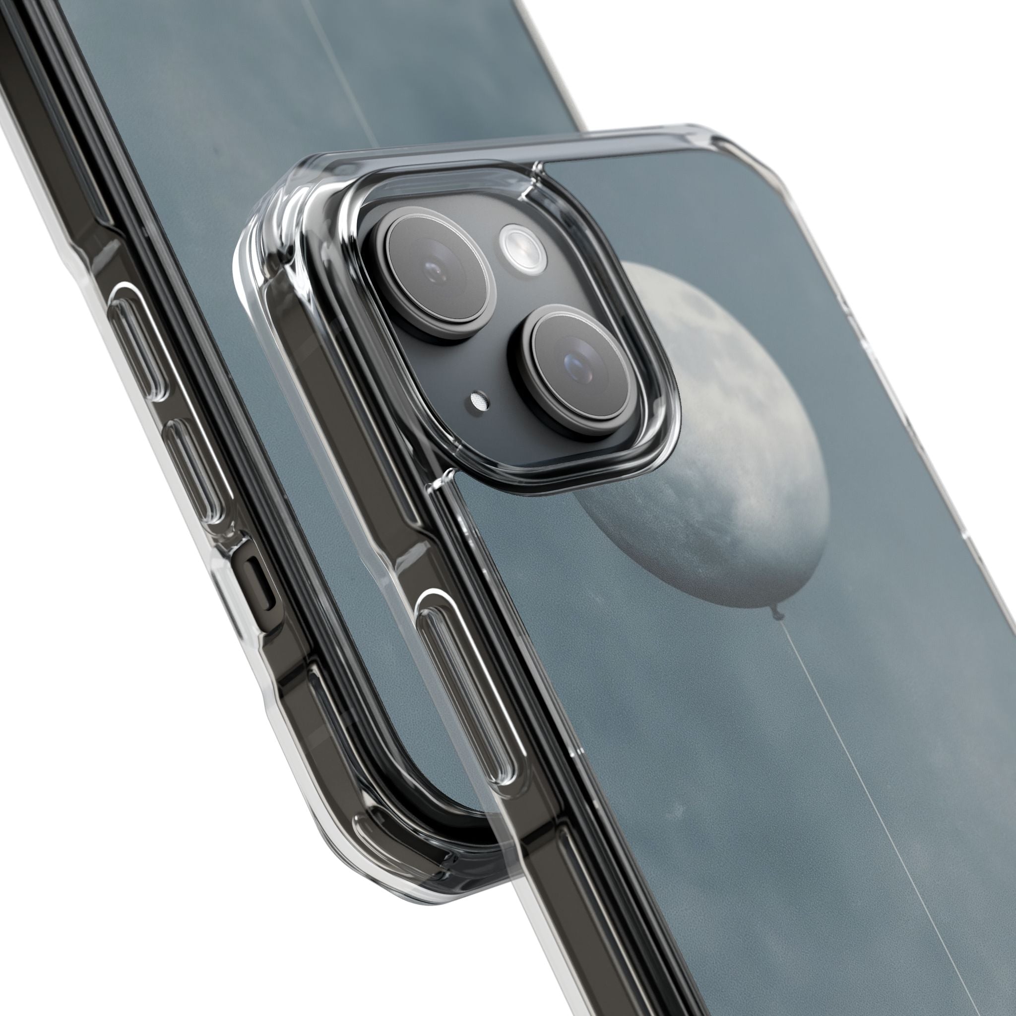 Moon Balloon Gray iPhone 15 Case - Impact