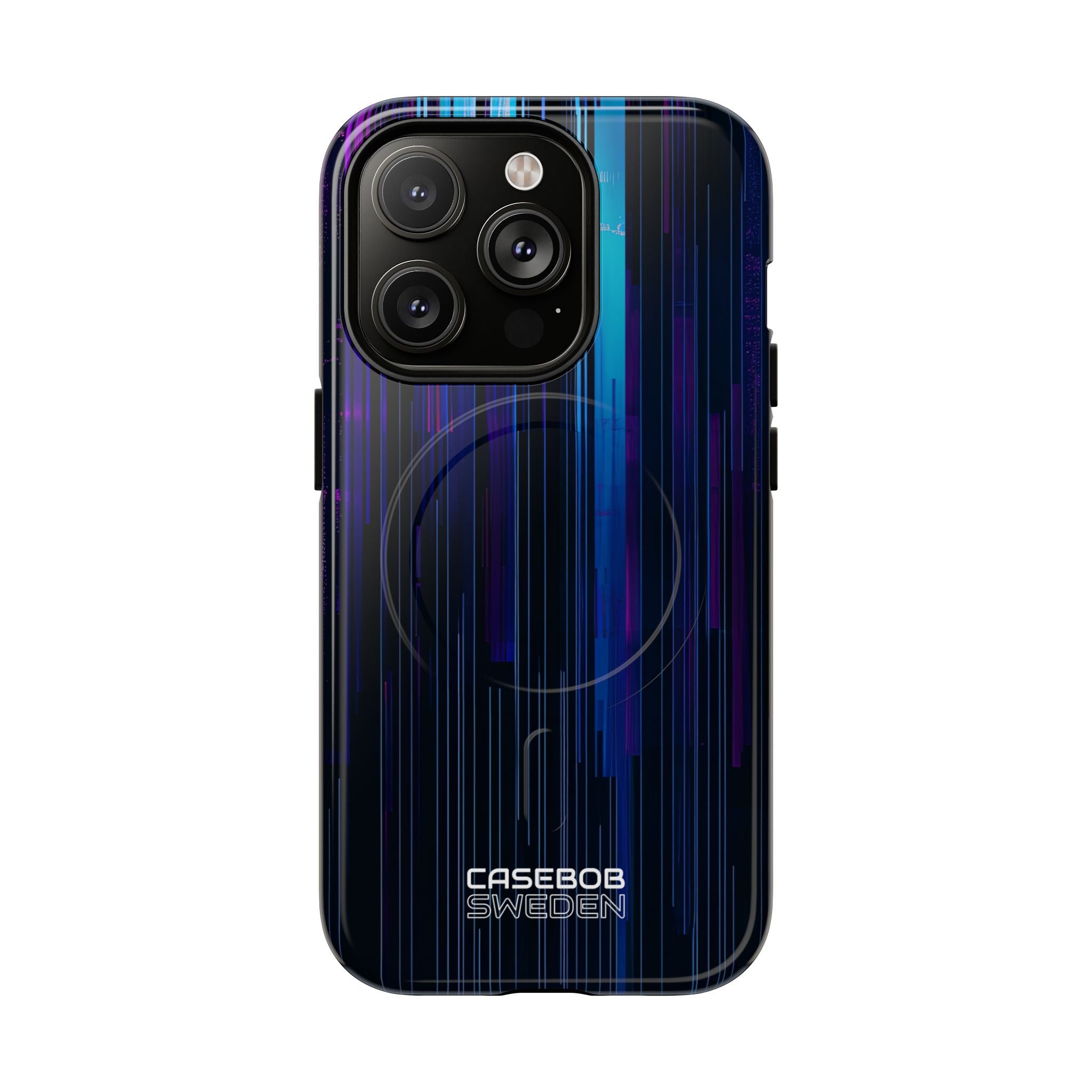 Neon Glitch Stripes iPhone 14 - Tough+