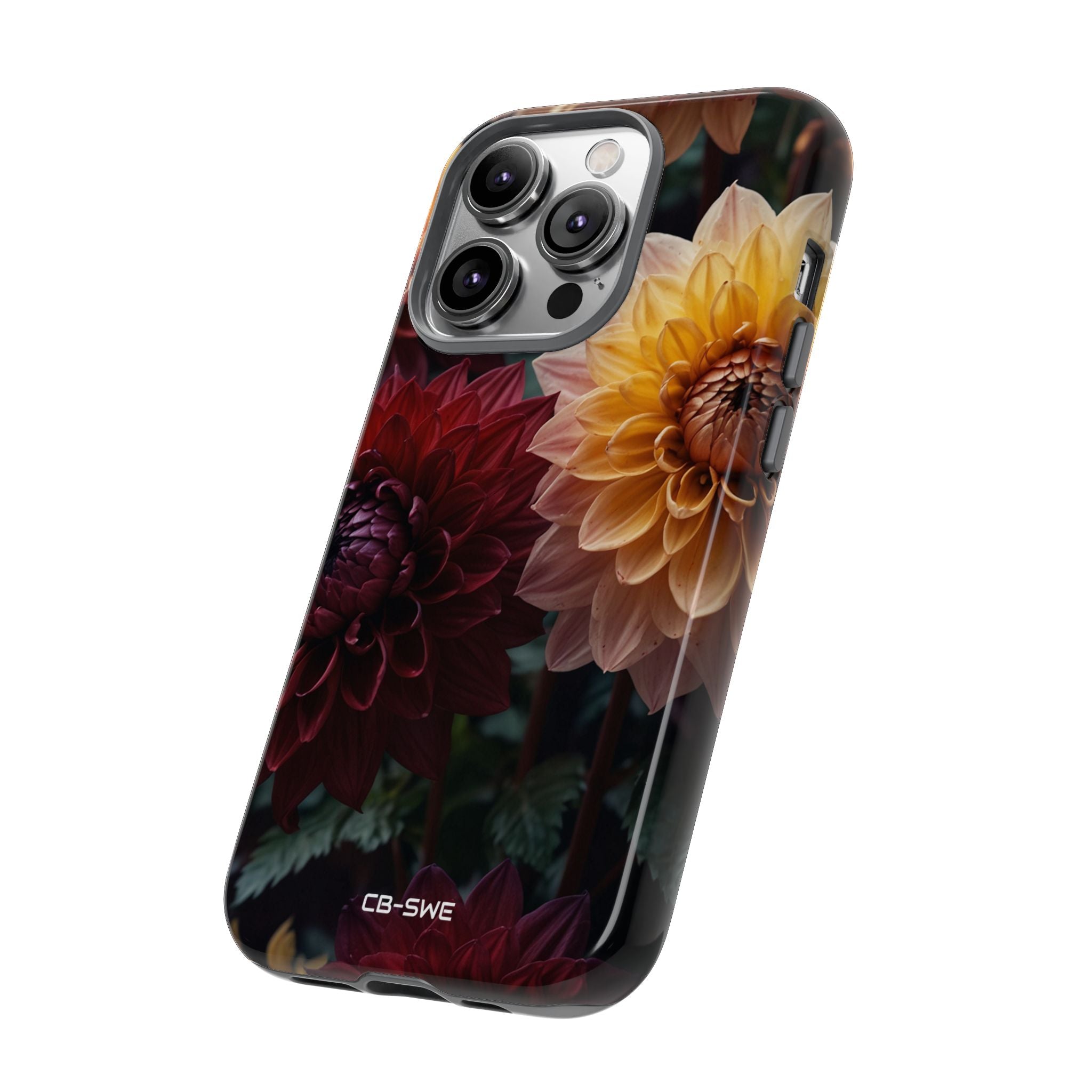 Dahlias Embrace Light - iPhone Case