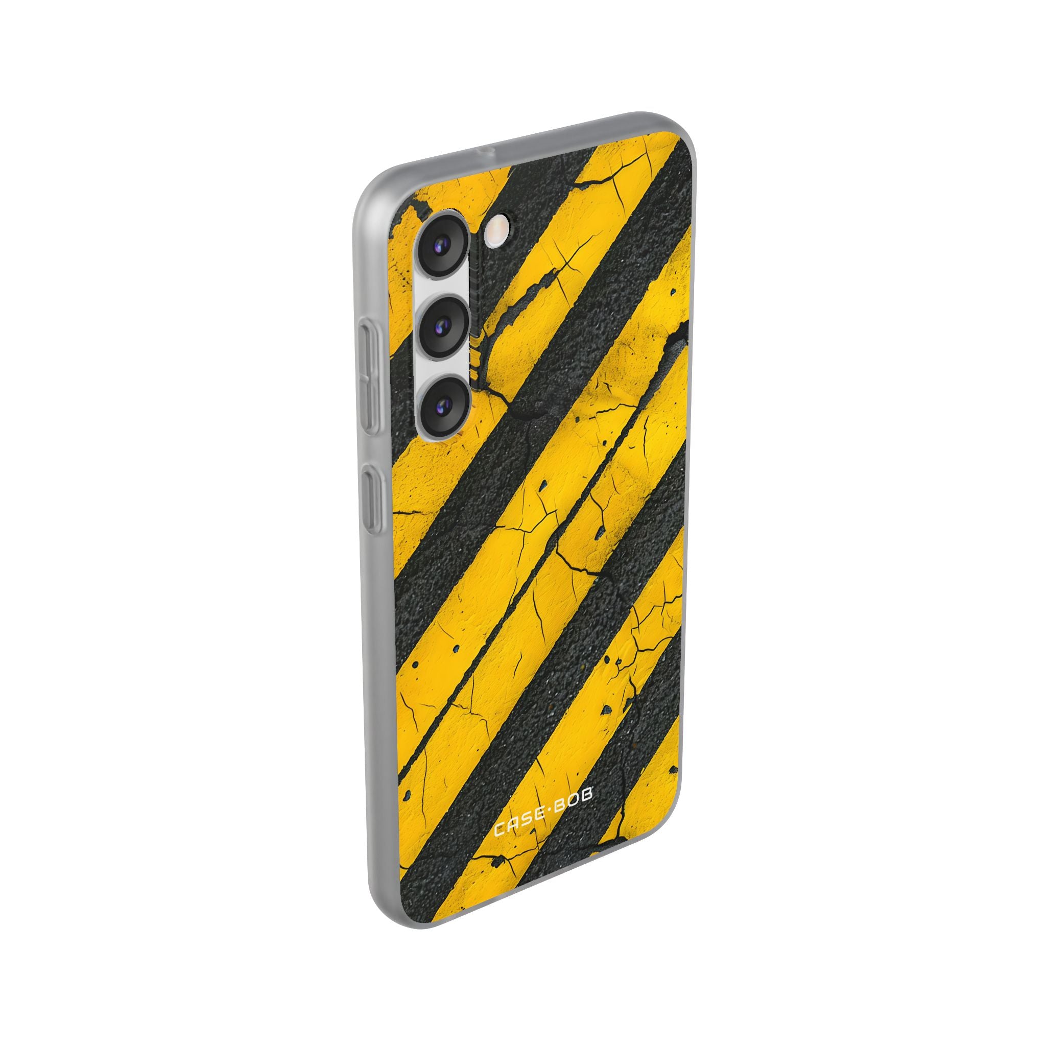 Yellow Stripe Distress Samsung S23 Plus Case - Soft