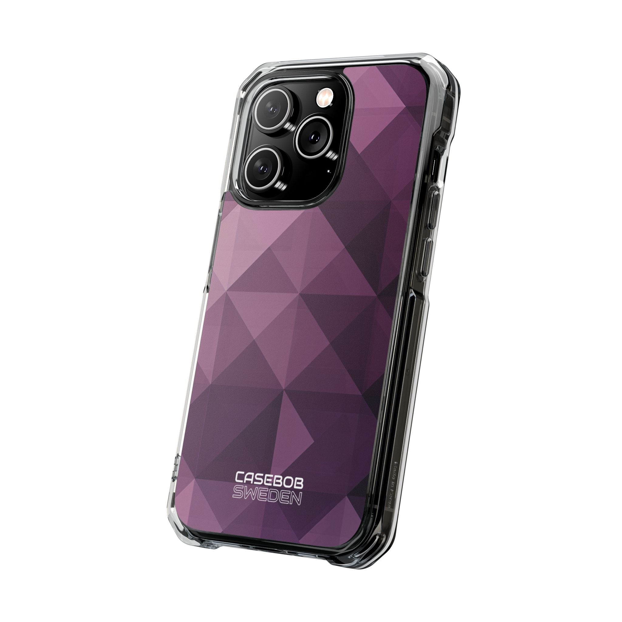 Paarse geometrische mozaïek iPhone 14 - Impact Clear+