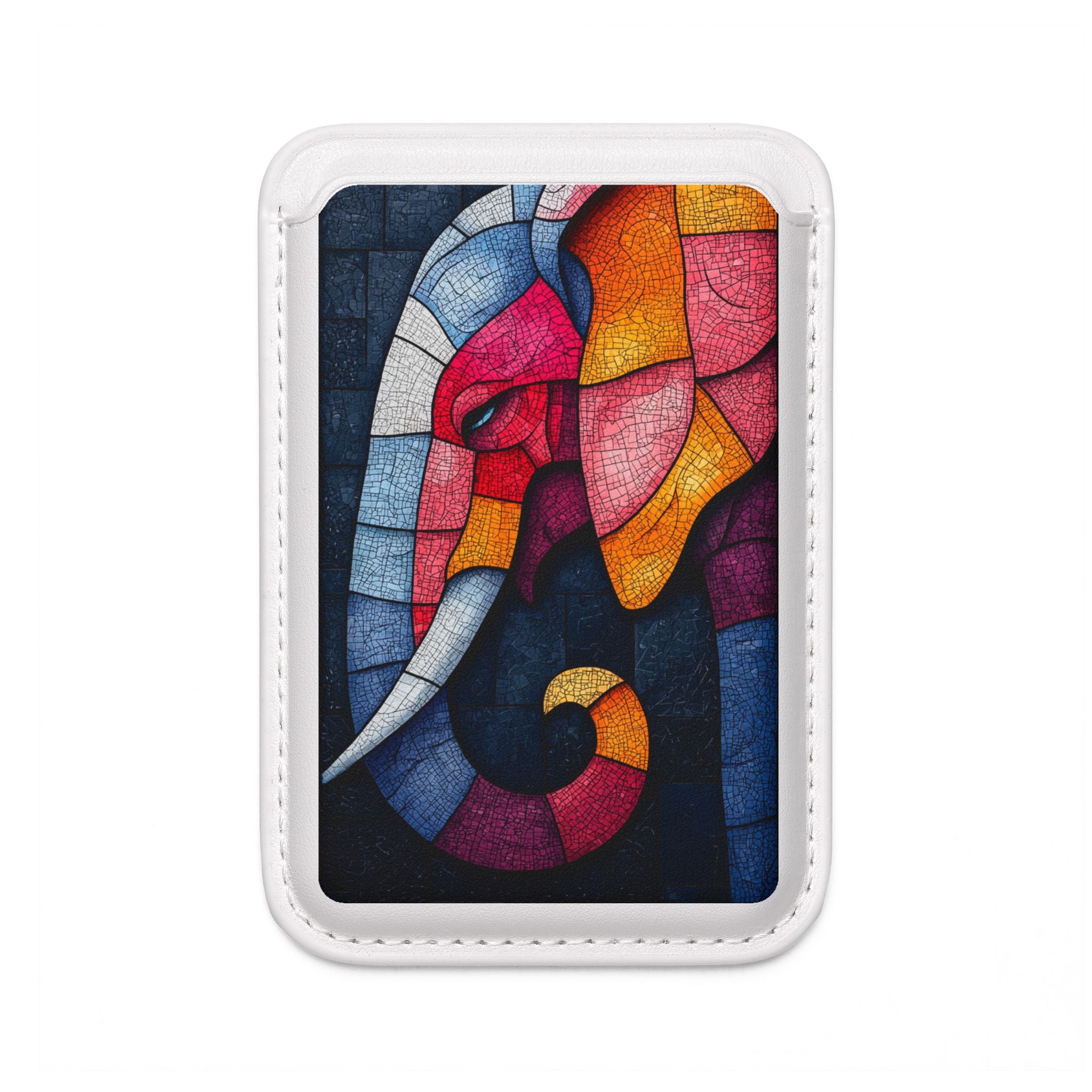 Blue Mosaic Elephant Wallet – MagSafe Ready