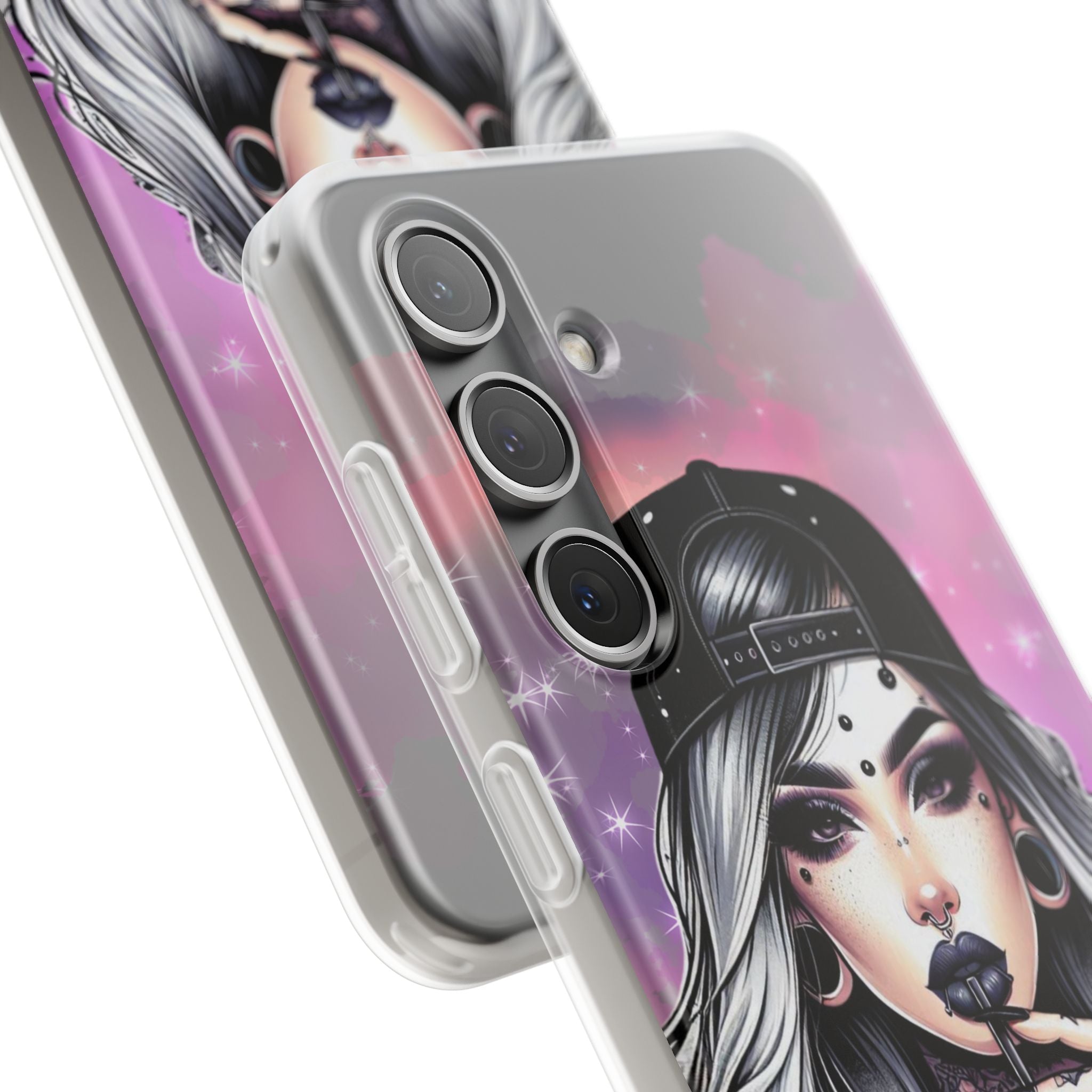 Silver Sip Nebula Samsung S24 Case - Soft