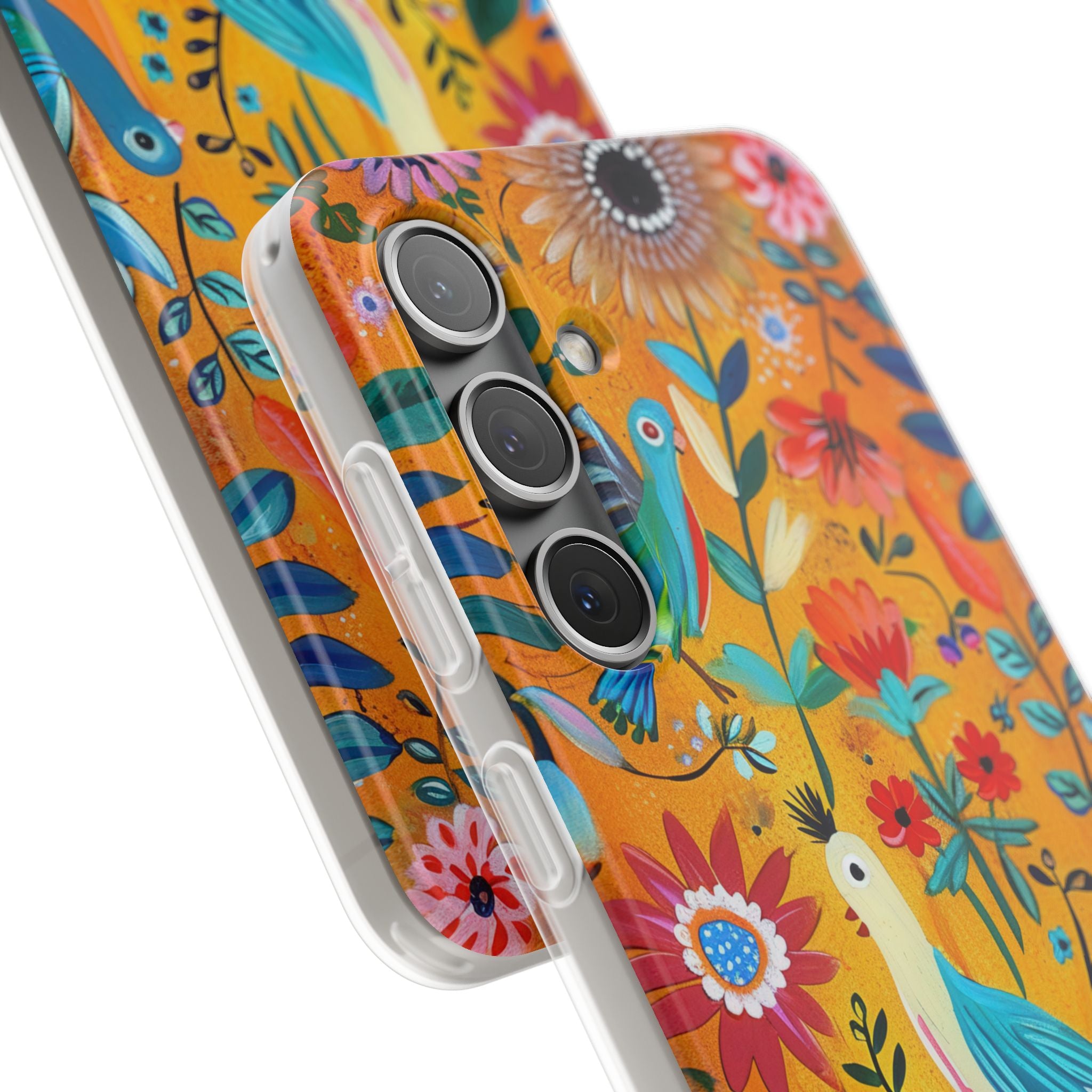 Colorful Birds Bloom Samsung S24 Case - Soft