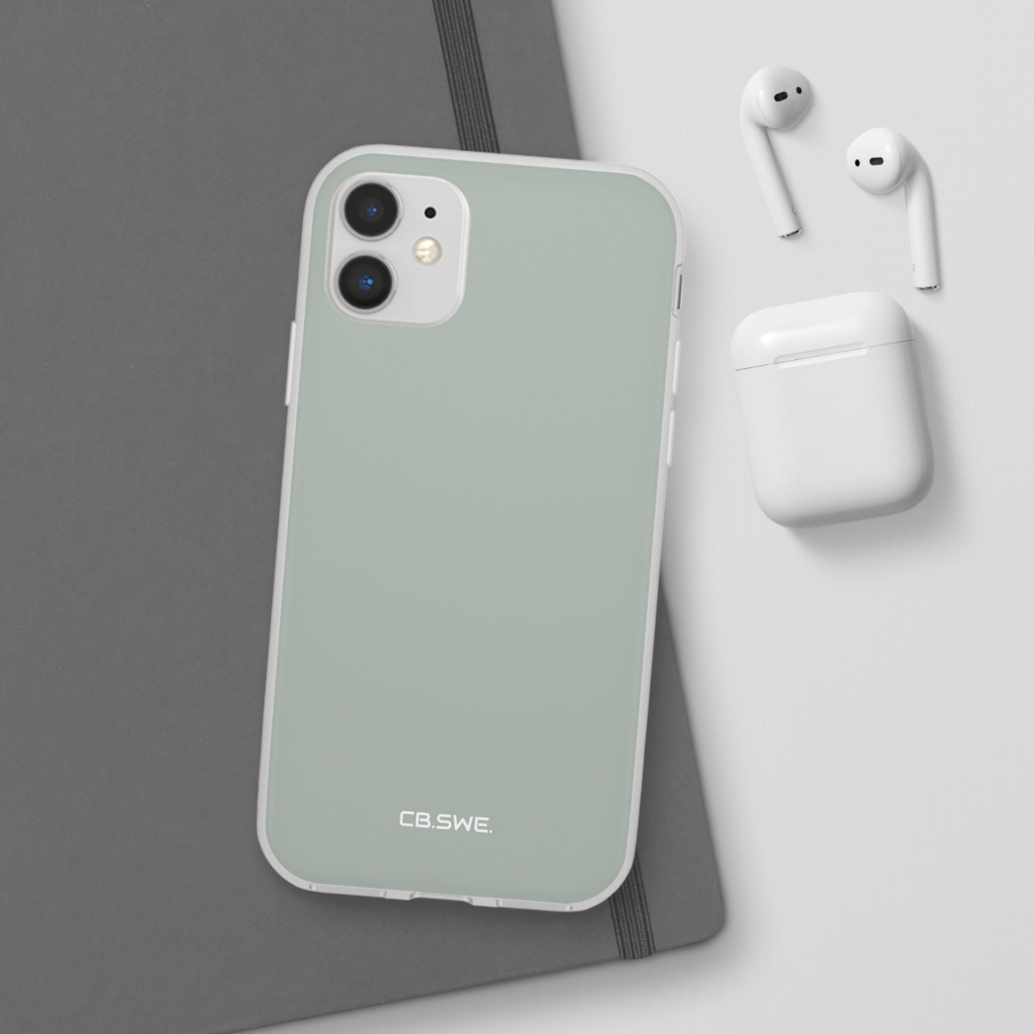 Aschgraue iPhone-Hülle – Flexi