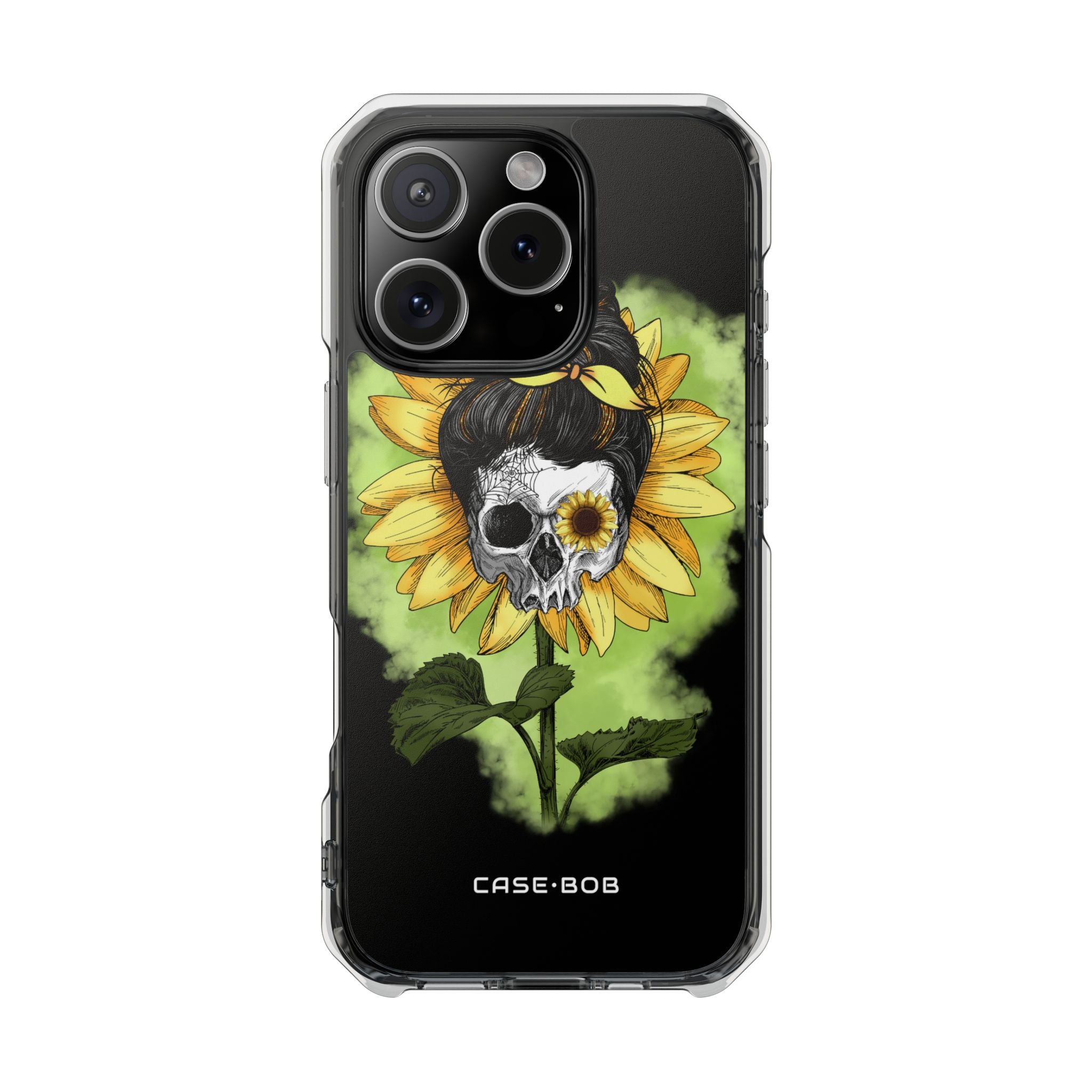 Sunflower Skull iPhone 16 Pro Case - Impact