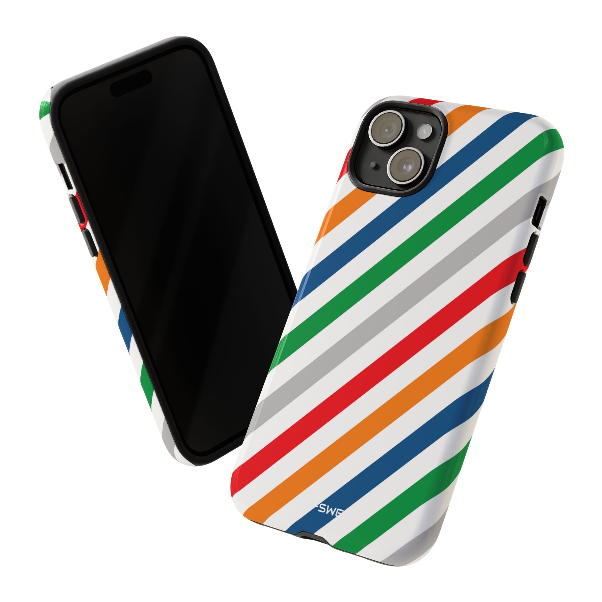 Vibrant Geometric Stripes - iPhone Case