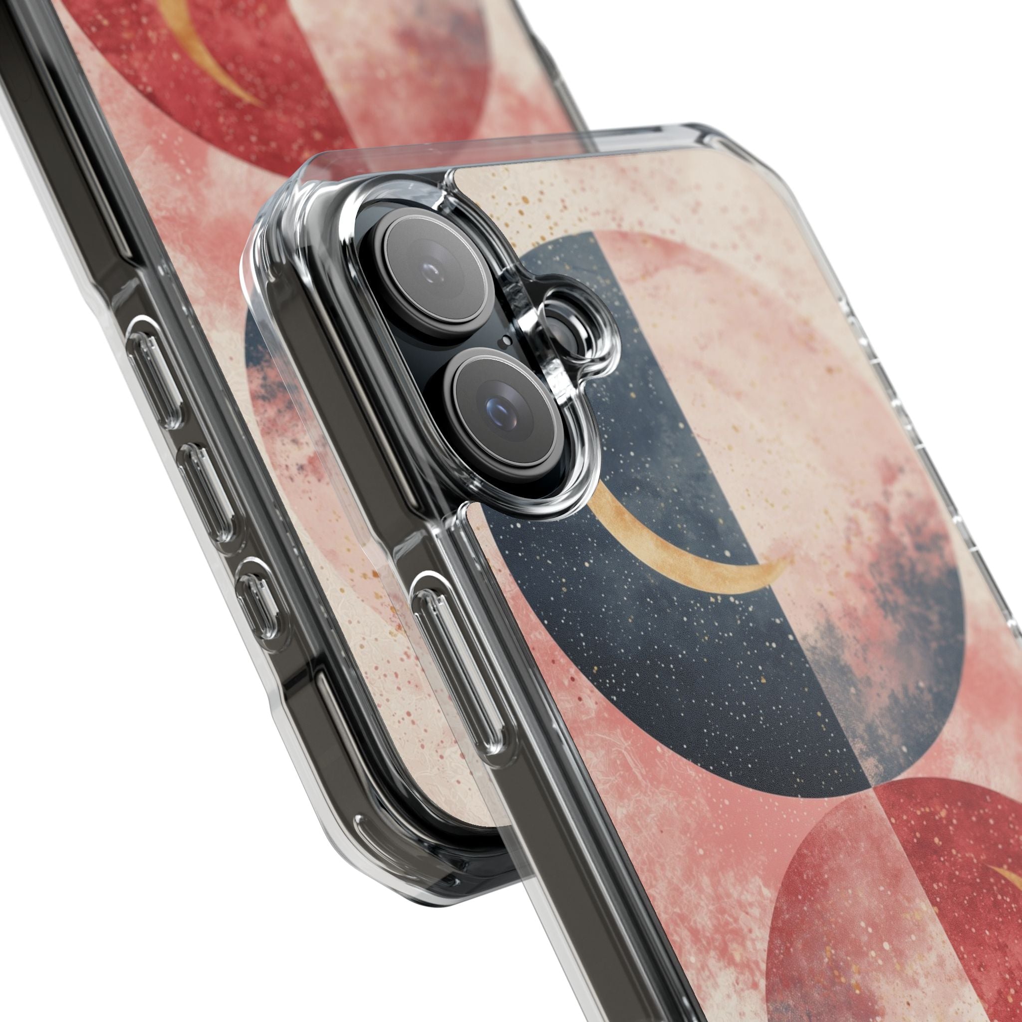 Golden Crescent Circles iPhone 16 Plus Case - Impact