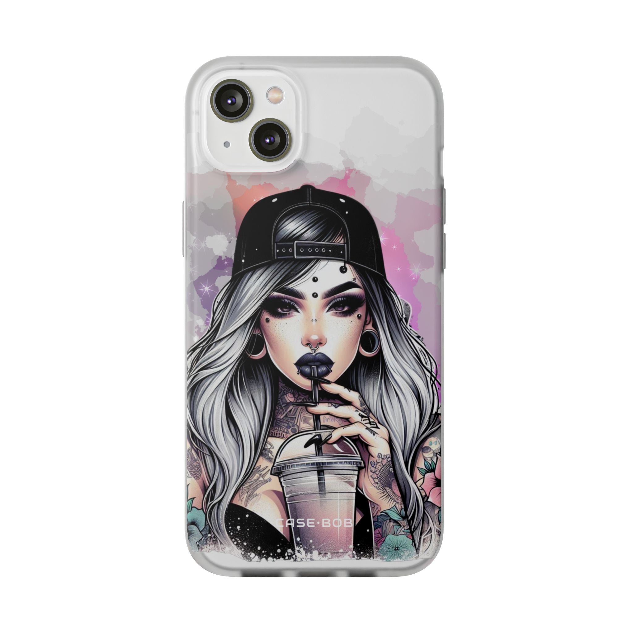 Silver Sip Nebula iPhone 14 Plus Case - Soft
