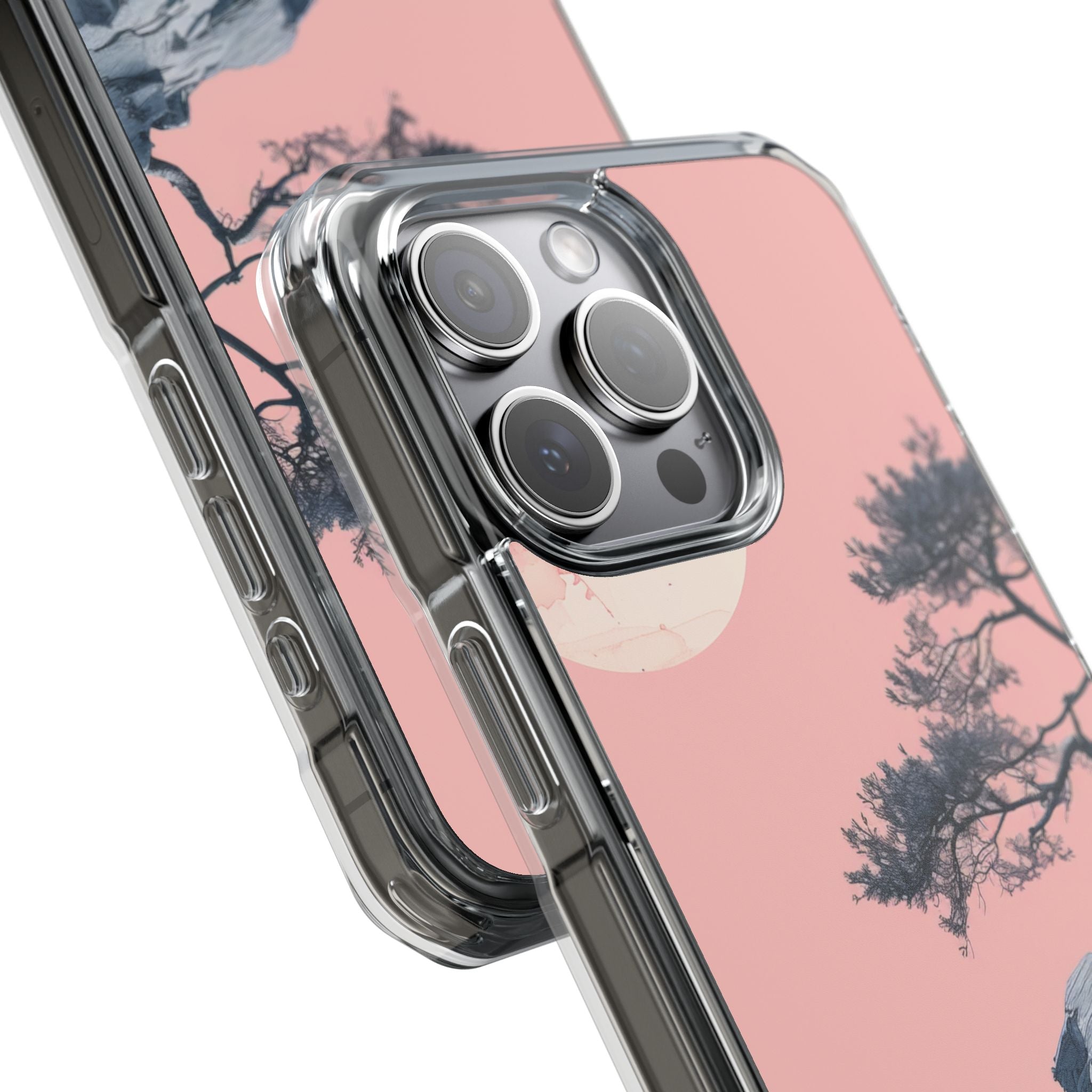 Pink Cliff Solitude iPhone 15 - Impact Clear+