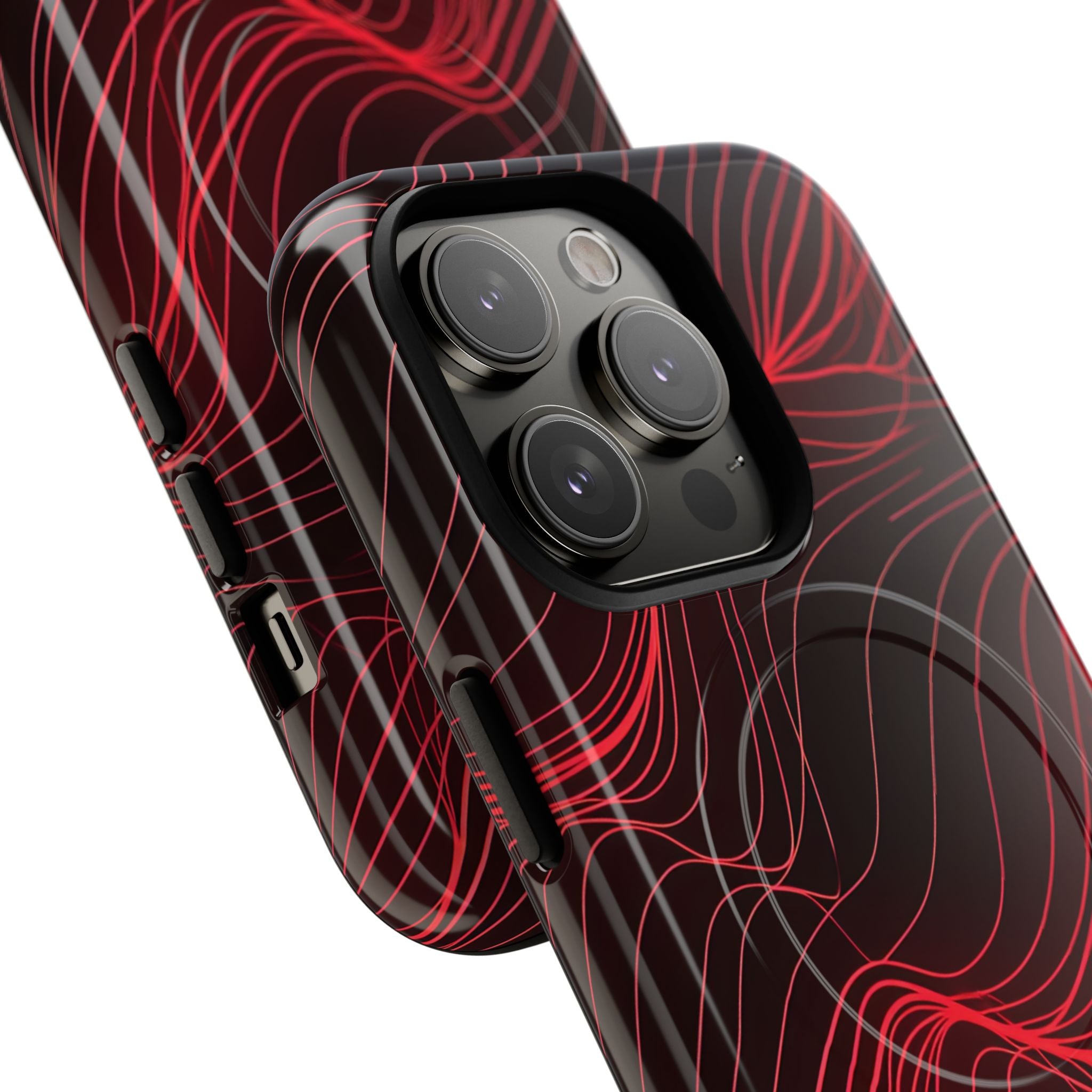 Crimson Waveform Flow iPhone 14 - Tough+