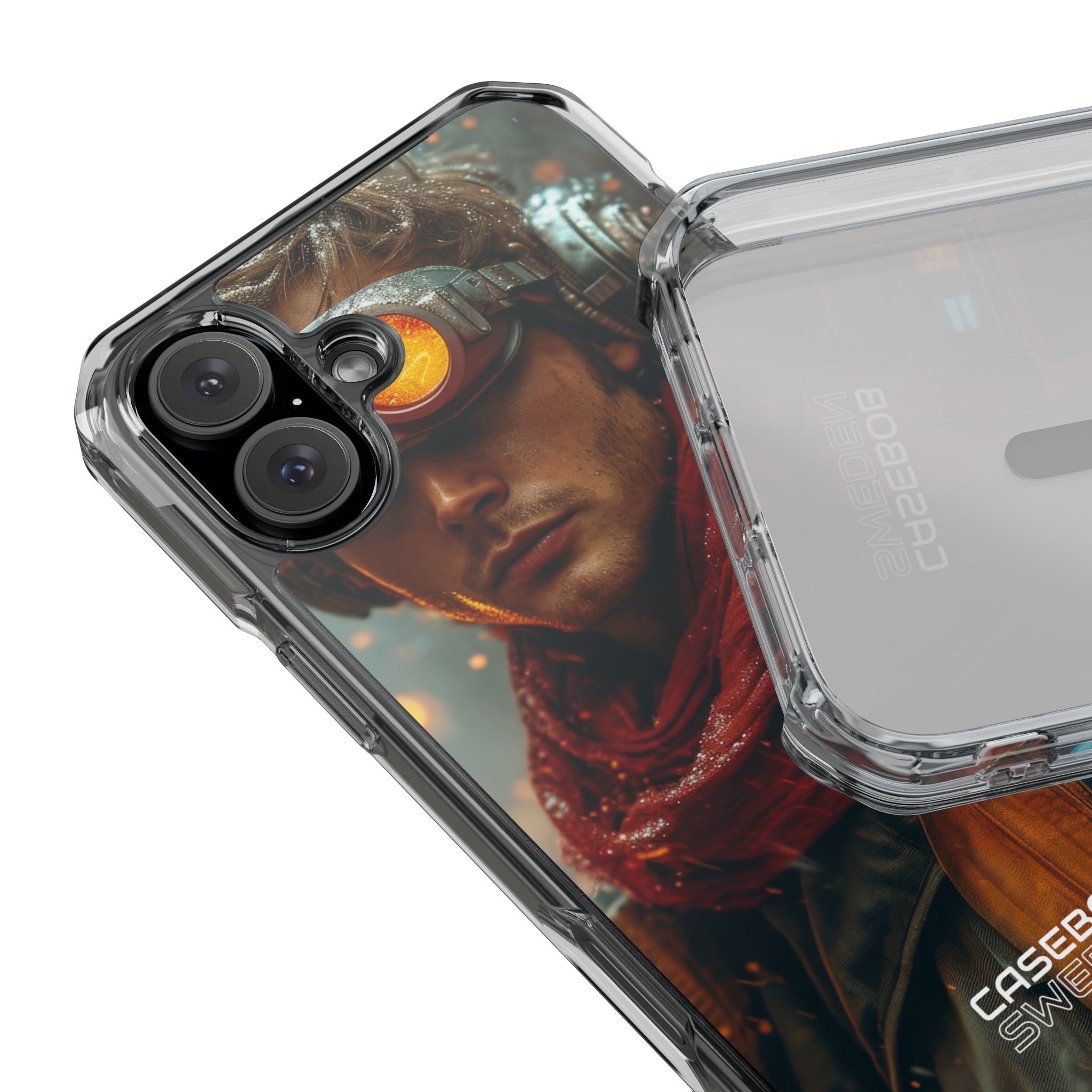 Futuristic Steampunk Explorer iPhone 16 - Impact Clear+