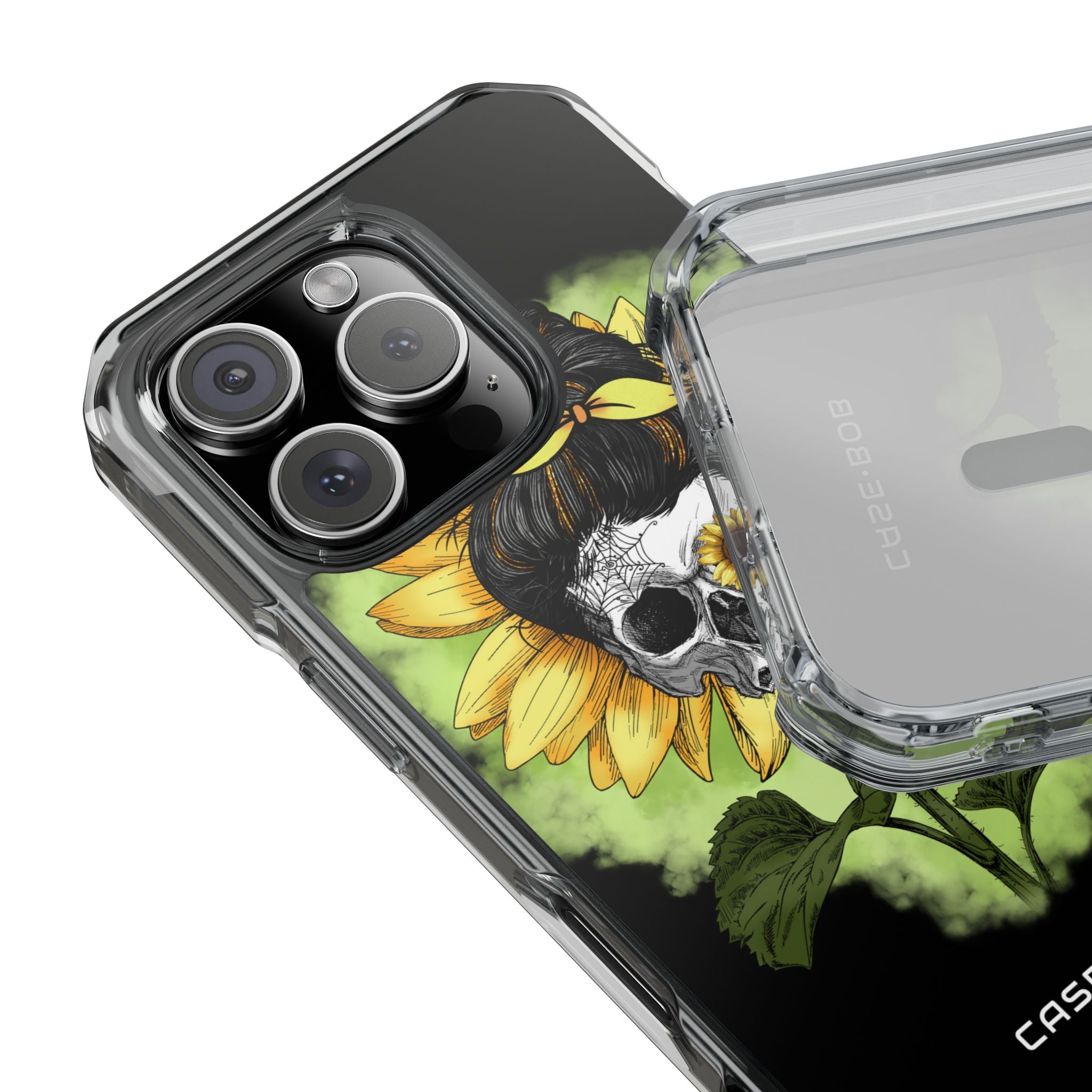 Sunflower Skull iPhone 16 Pro Case - Impact