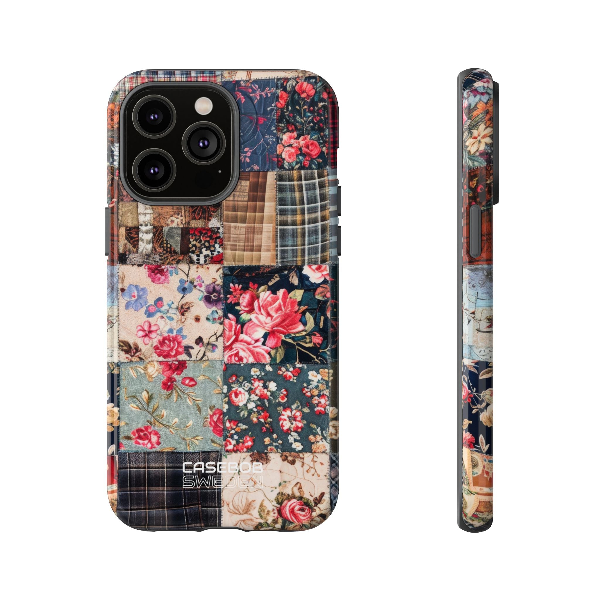 Patchwork floreale trapuntato iPhone 14 - Tough