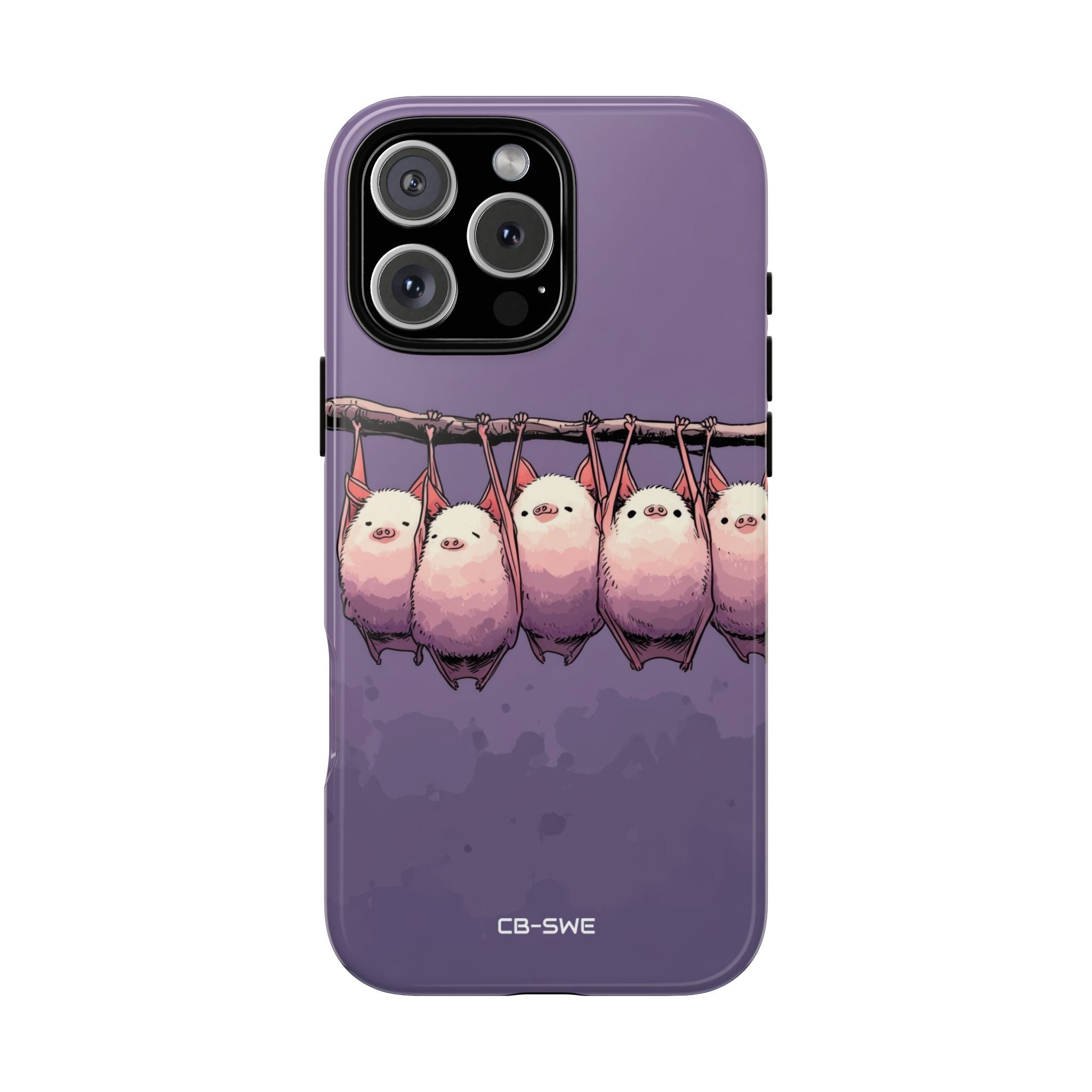 Bats Hang Playfully - iPhone Case
