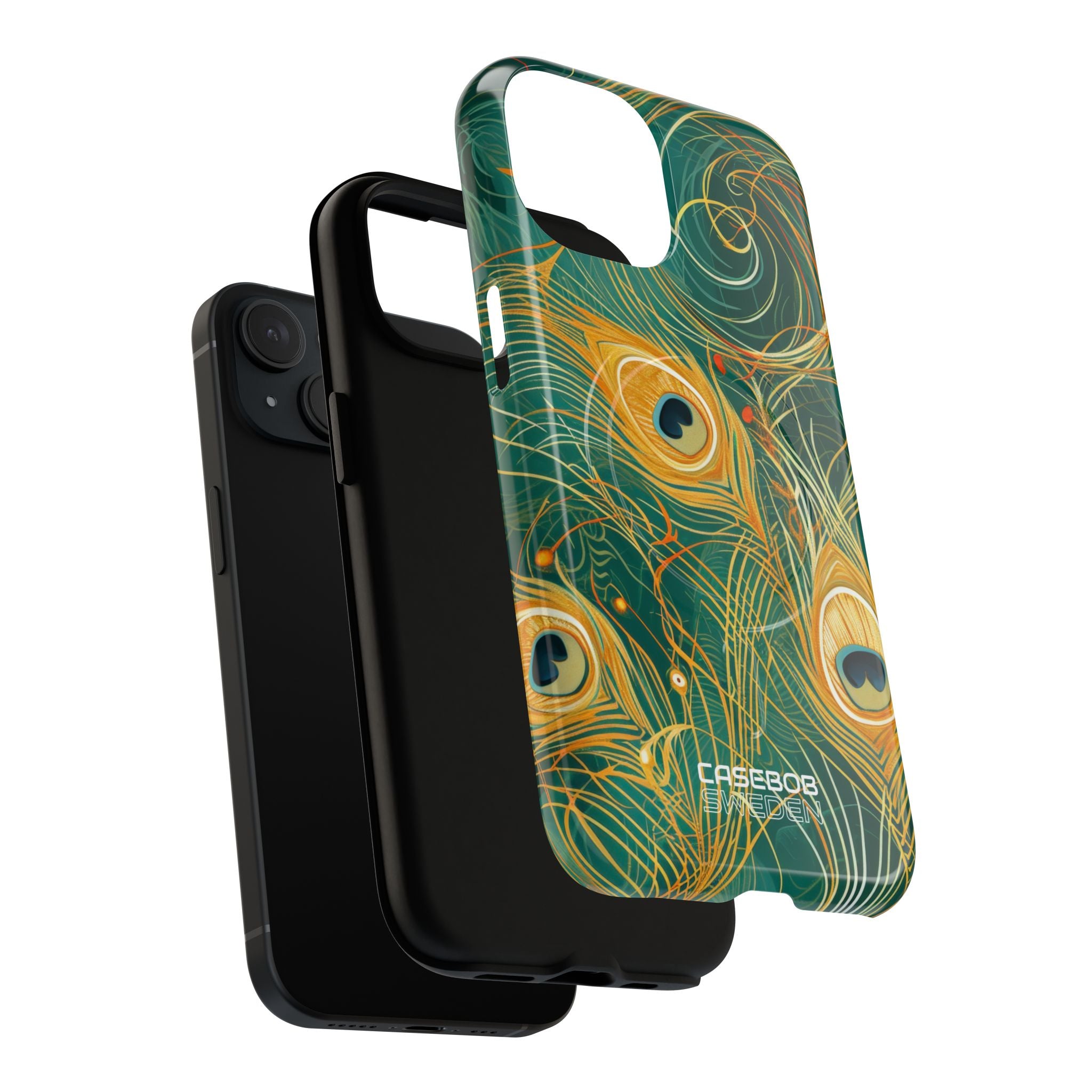 Vibrant Peacock Whirl iPhone 15 - Tough+