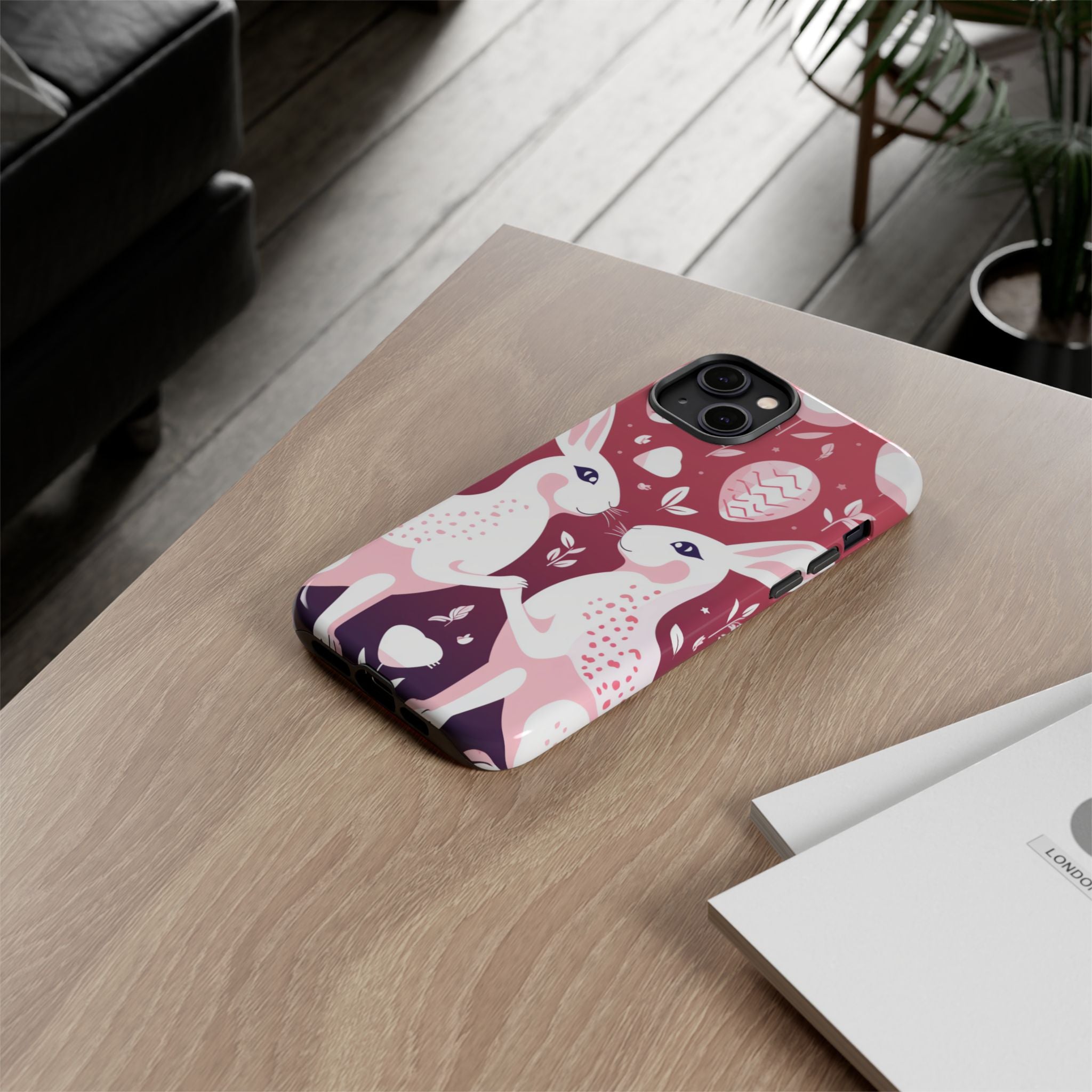 Rabbits Share Joy - iPhone Case