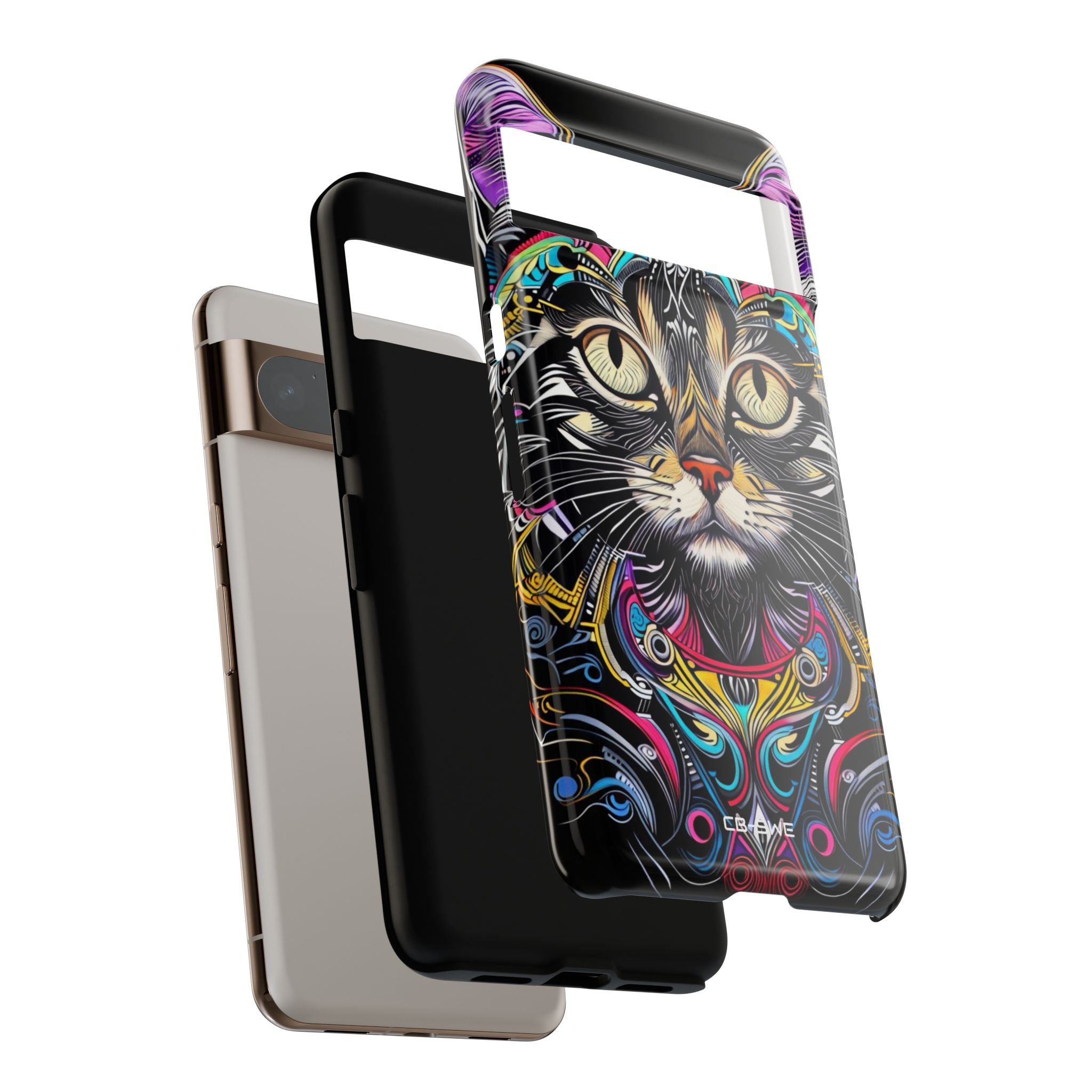 Psychedelic Cat Mirage - Google Pixel Case