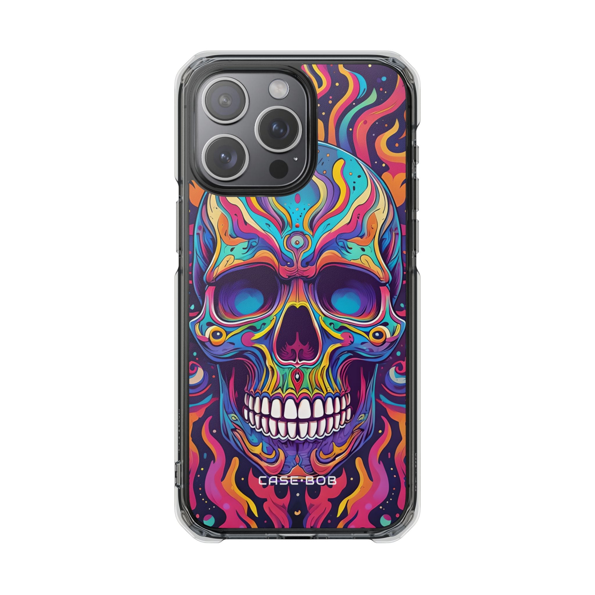 Flaming Skull iPhone 15 Pro Max Case - Impact