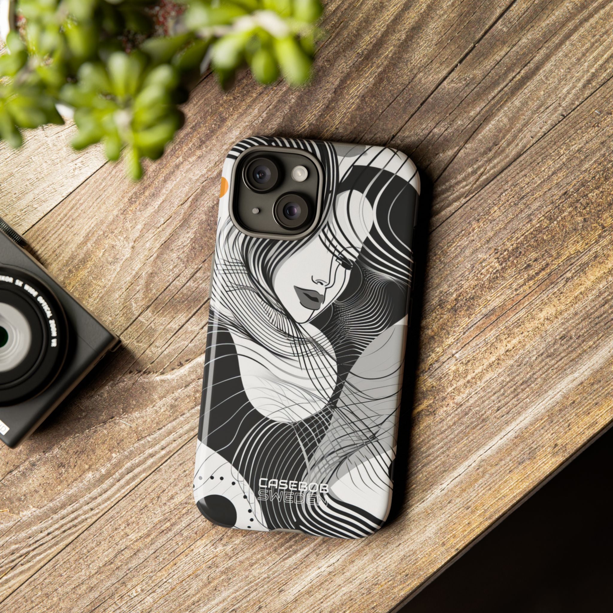 Orange Wave Motion iPhone 15 - Tough