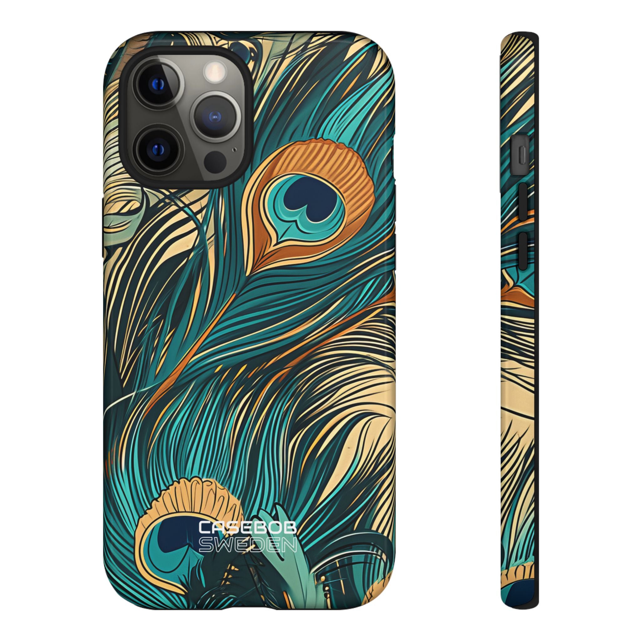 Peacock Feather Whirl iPhone 12 - Tough
