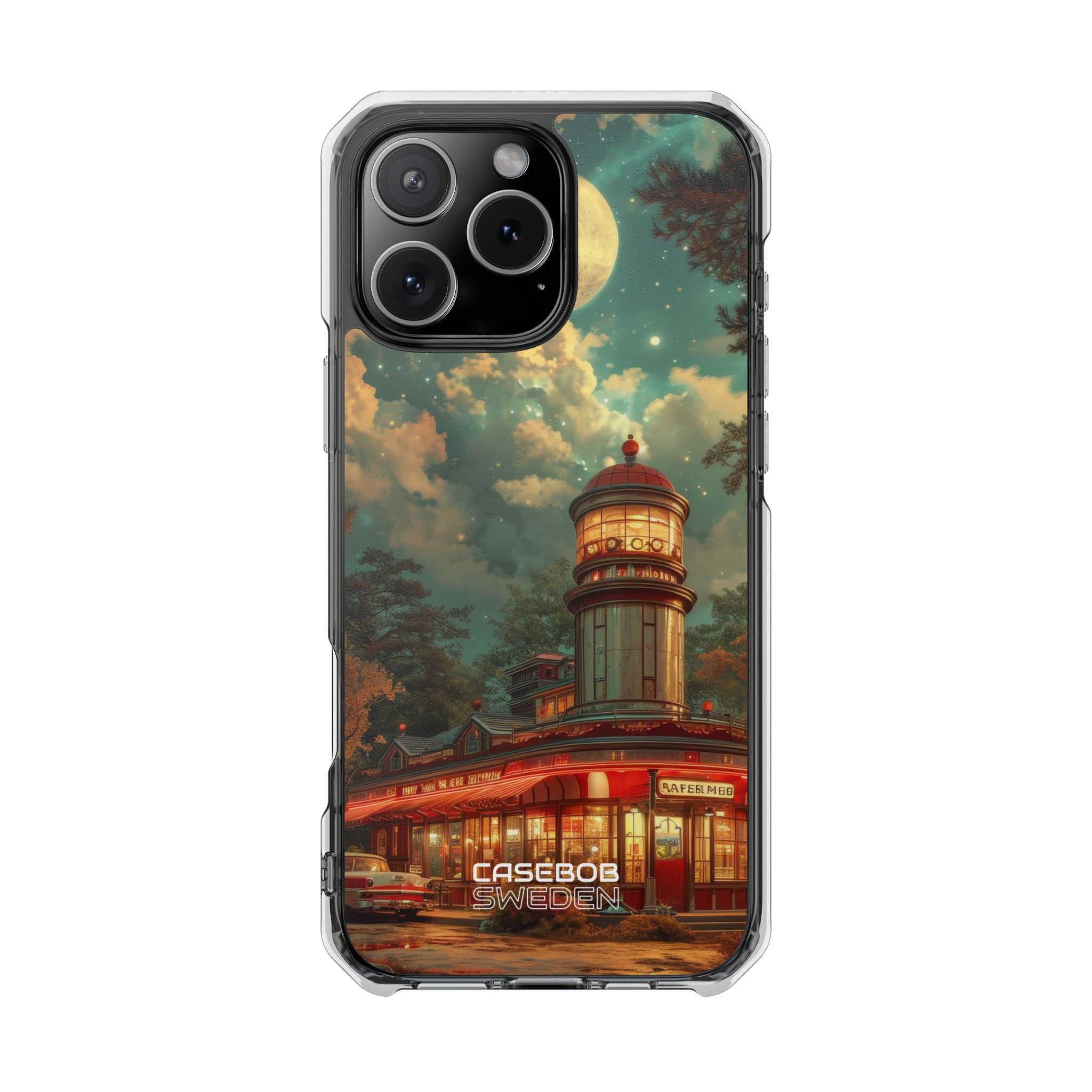 Retro Moonlight Cafe iPhone 16 - Impact Clear+