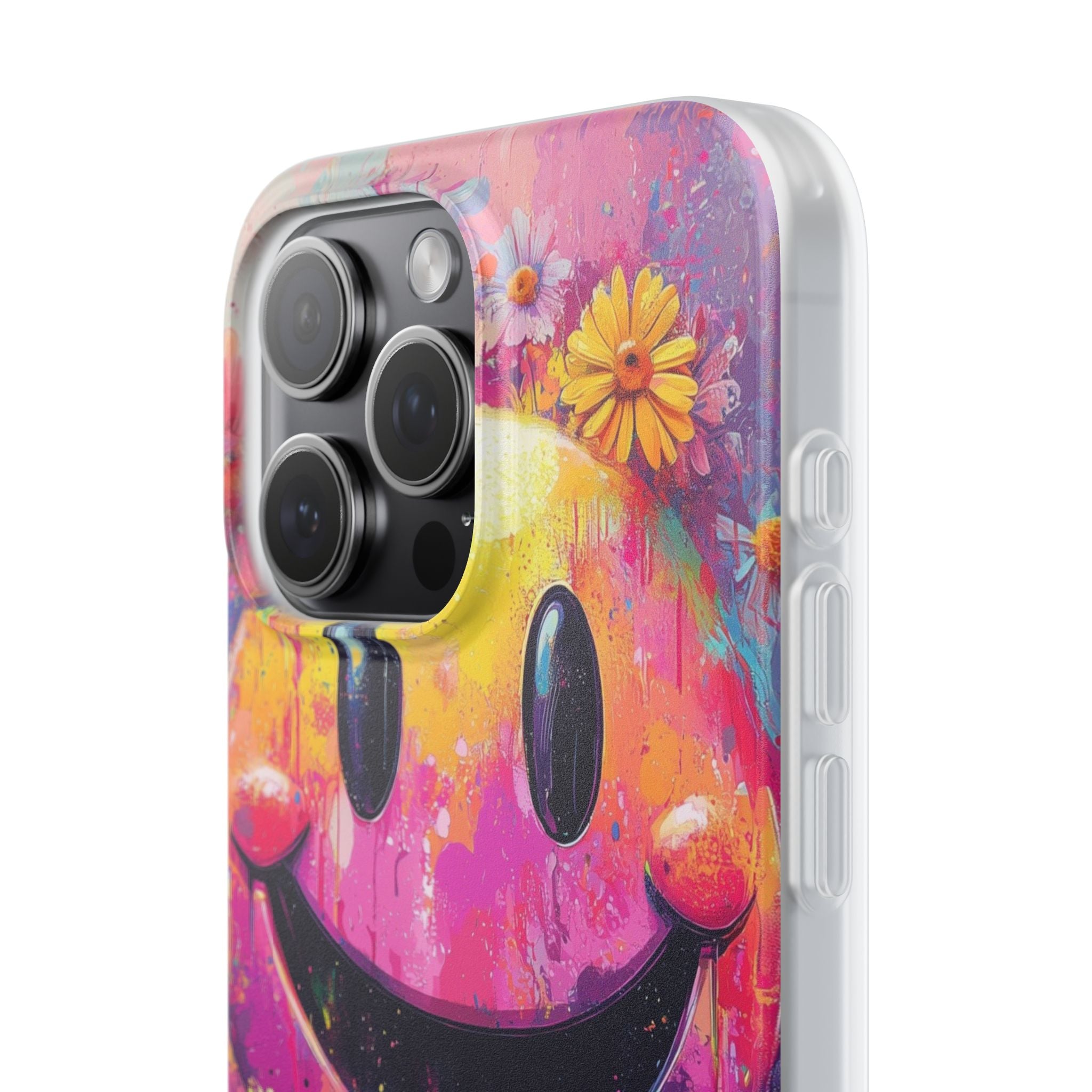 Smiley Bloom iPhone 15 Pro Max Case - Soft