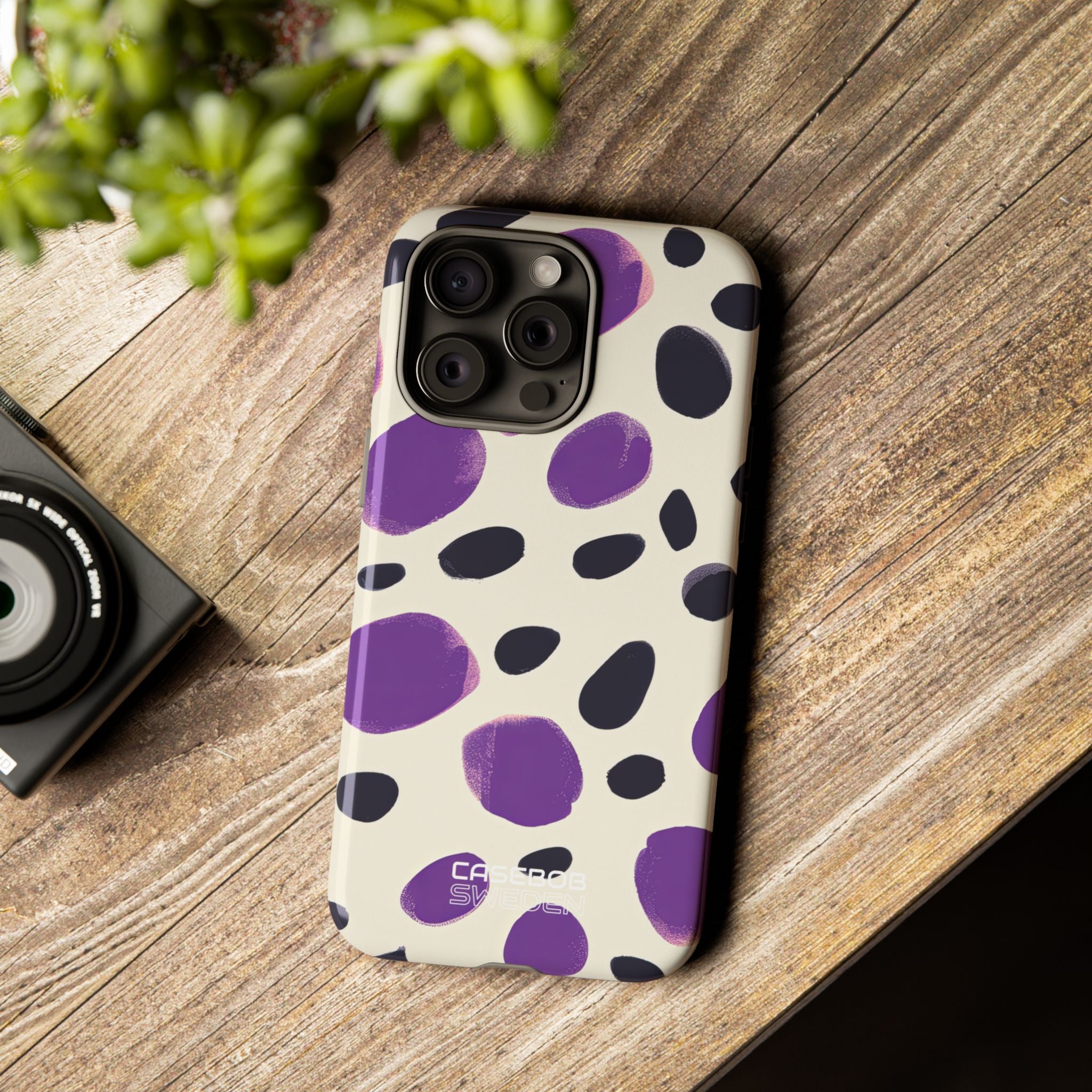 Purple Pebble Dance iPhone 15 - Tough