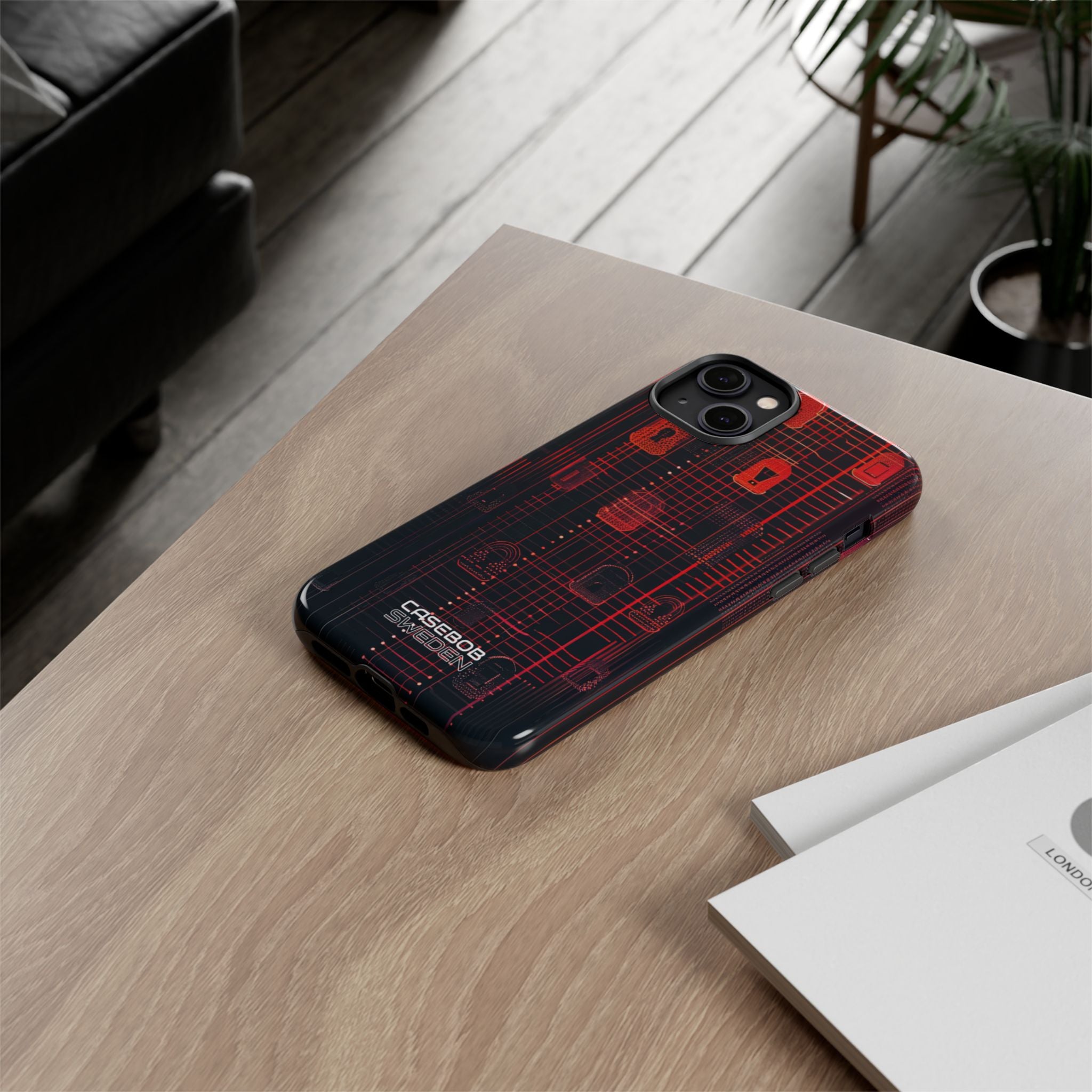 Cyber Locks Grid iPhone 14 - Resistente